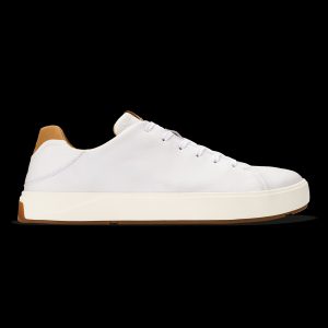 Lae‘ahi Lī ‘Ili Men's Leather Sneakers - Bright White