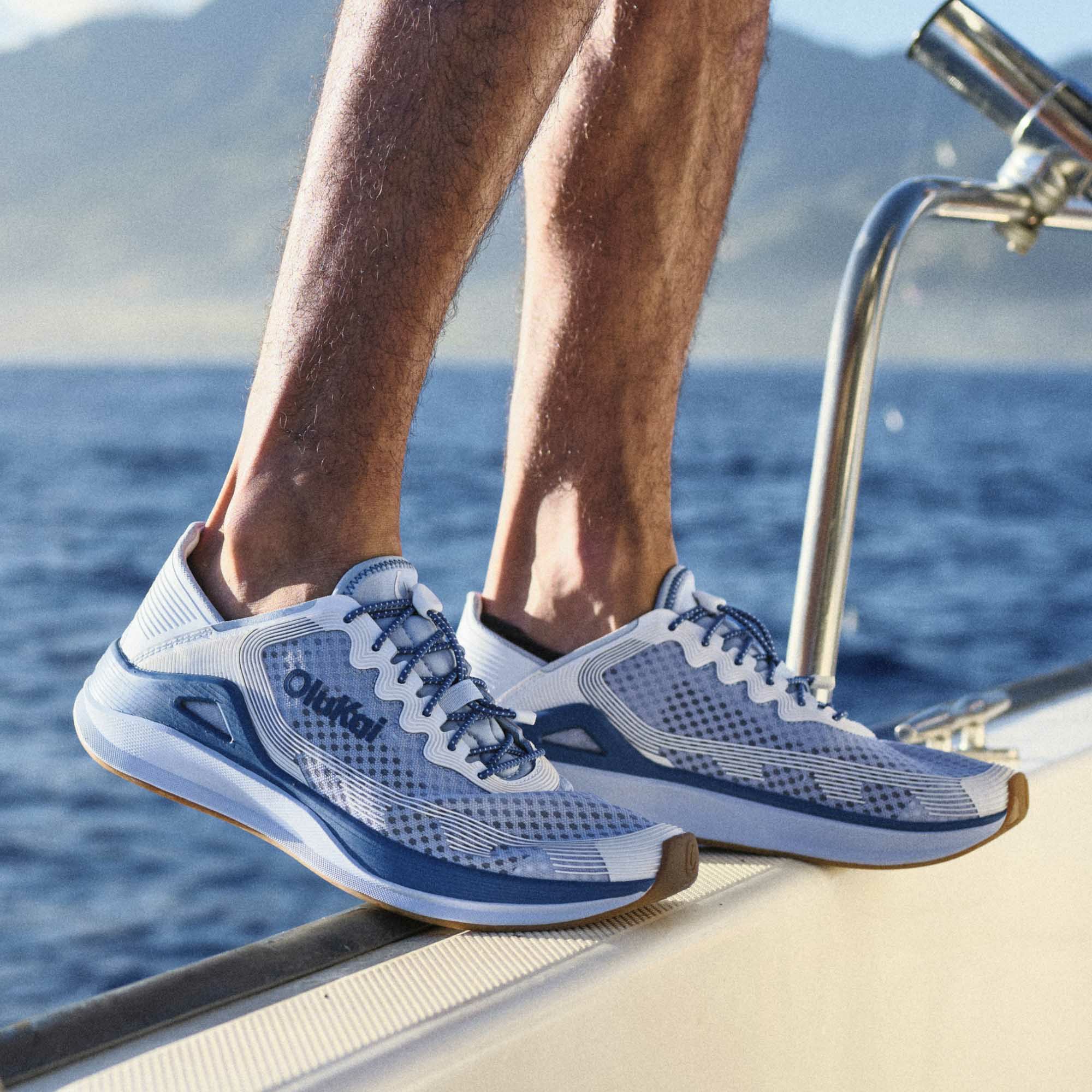 ‘Ahi Water Boat Shoes - Blue Pearl / White Sand - Image 2