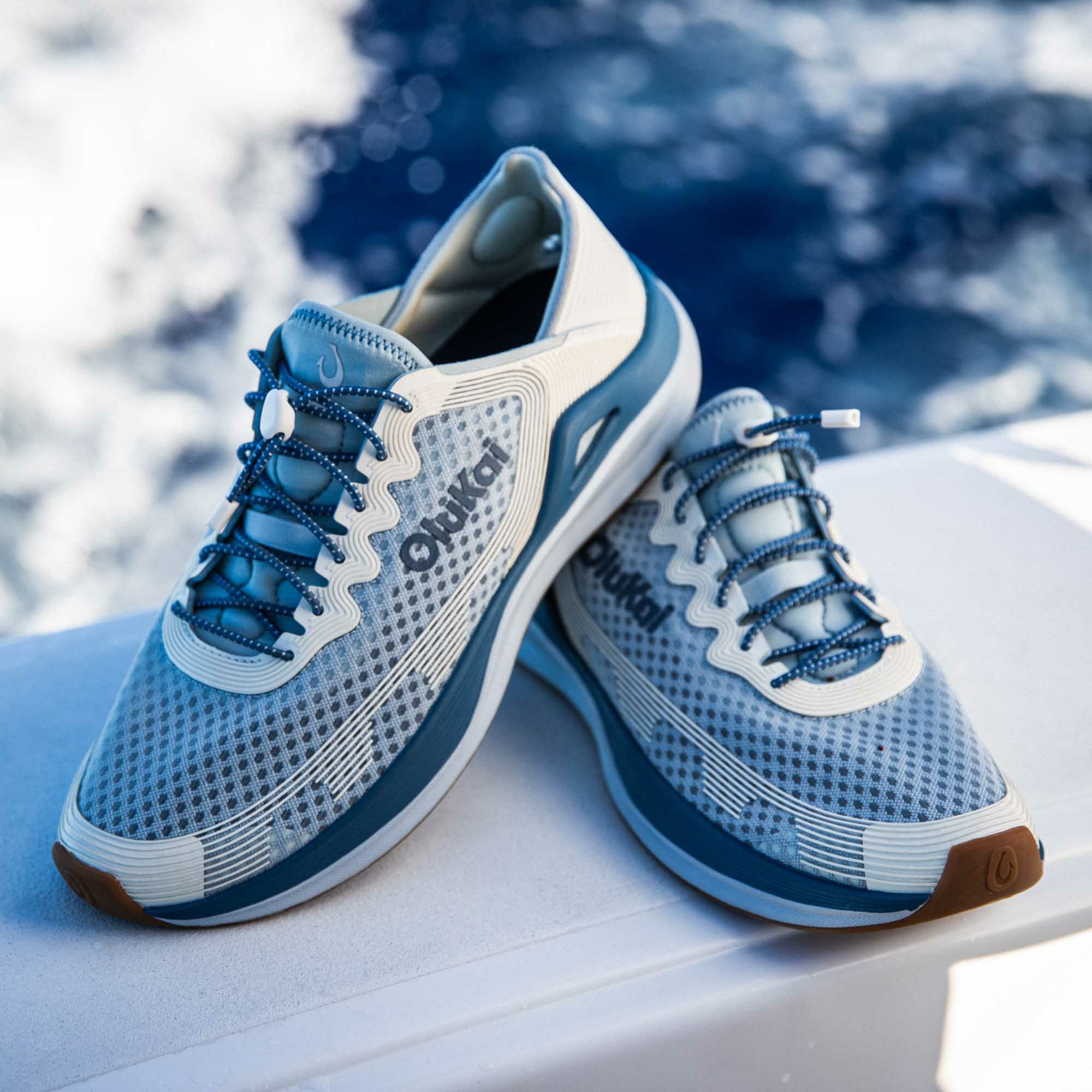 ‘Ahi Water Boat Shoes - Blue Pearl / White Sand - Image 7