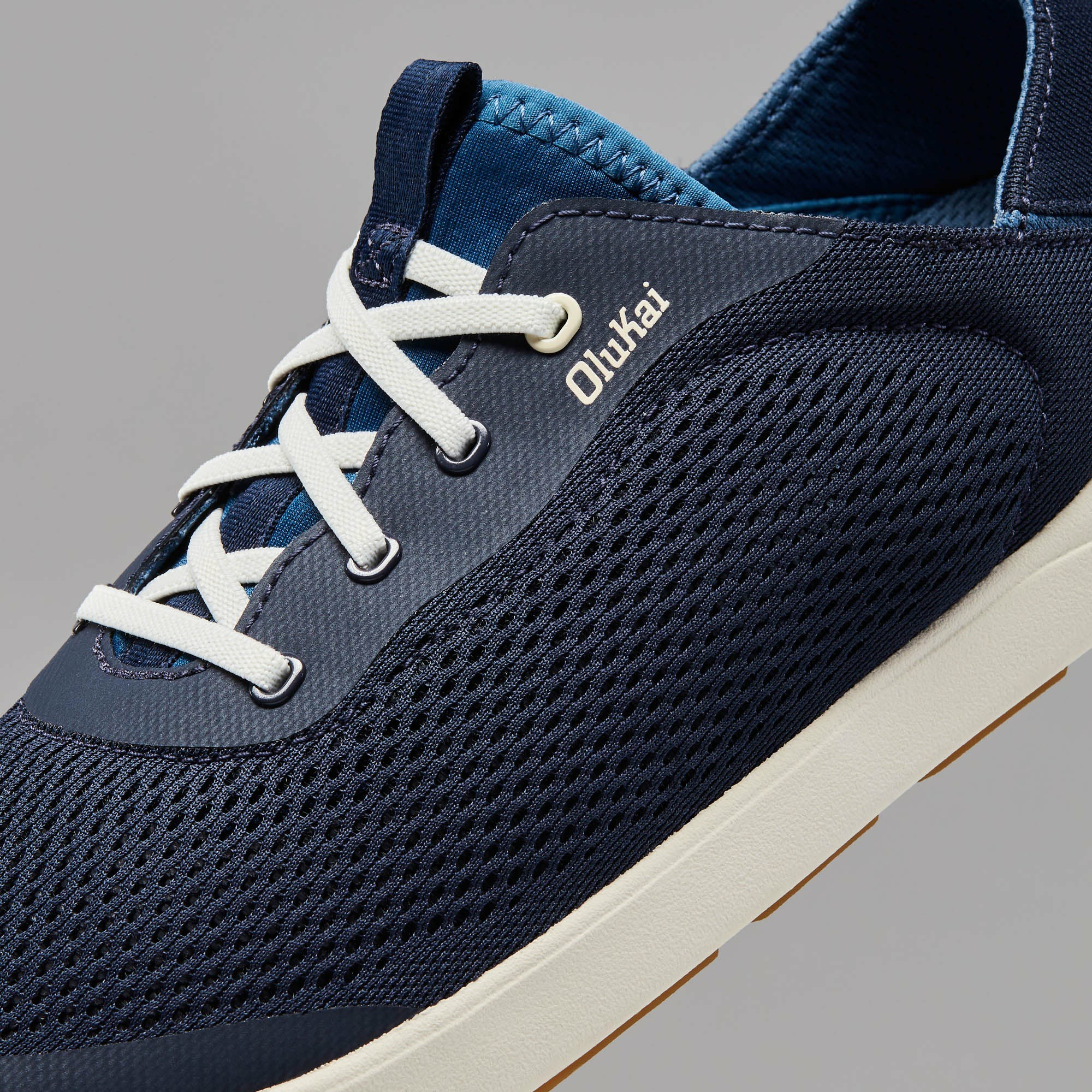 Moku Pae Men's Boat Shoes - Trench Blue / Off White - Image 3