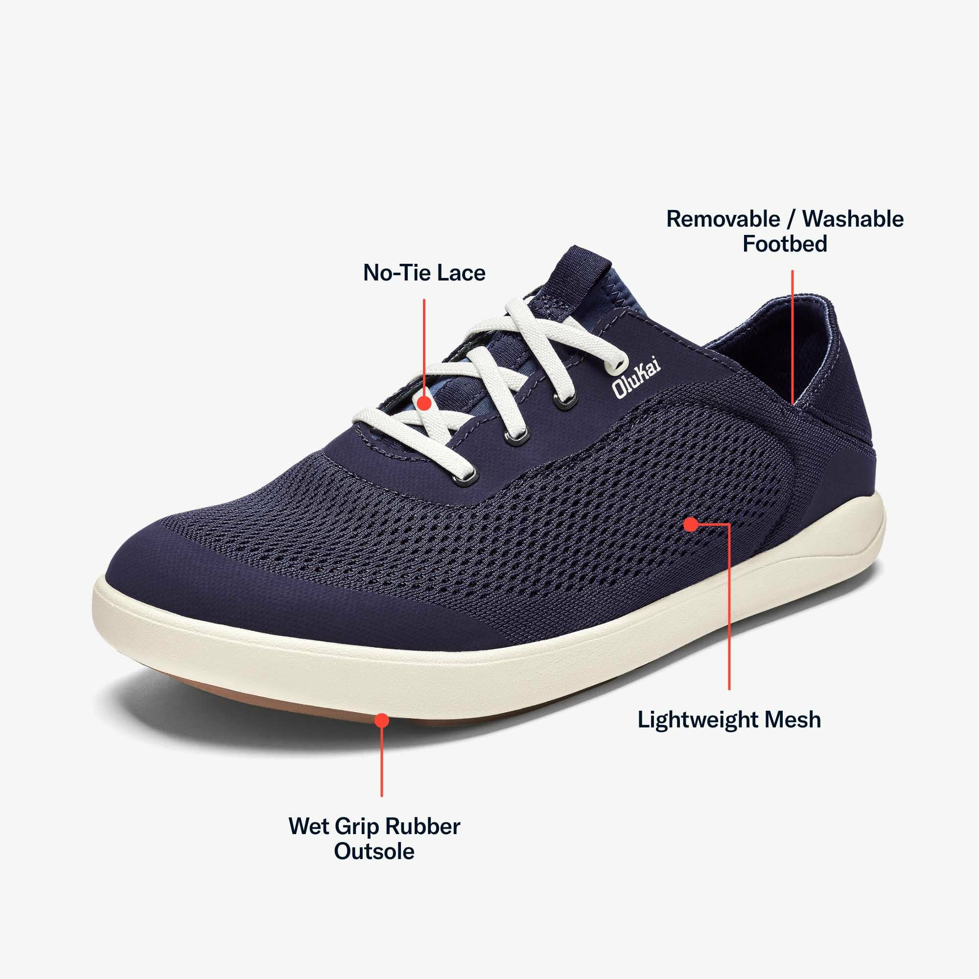 Moku Pae Men's Boat Shoes - Trench Blue / Off White - Image 5