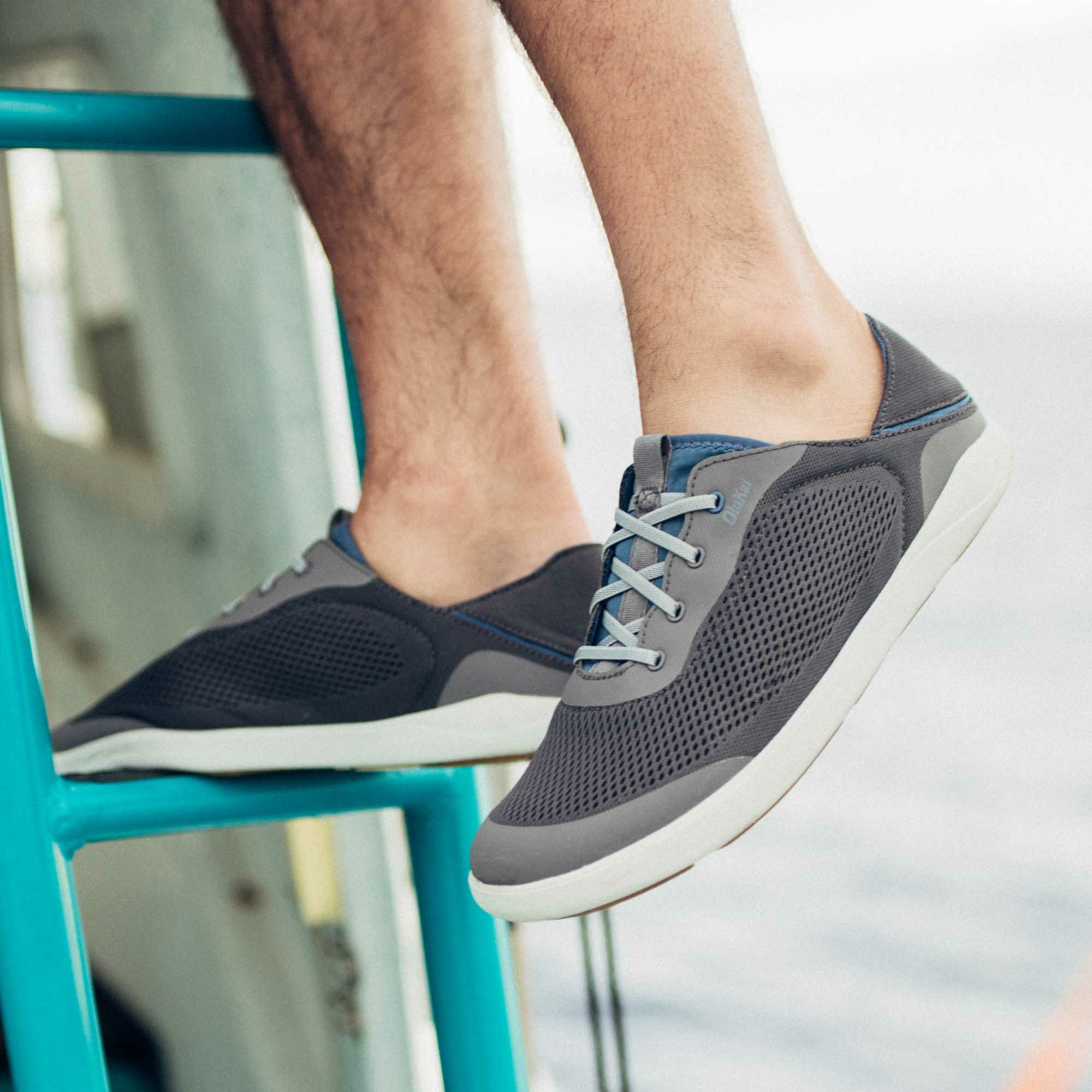 Moku Pae Men's Boat Shoes - Pavement / Vintage Blue - Image 2