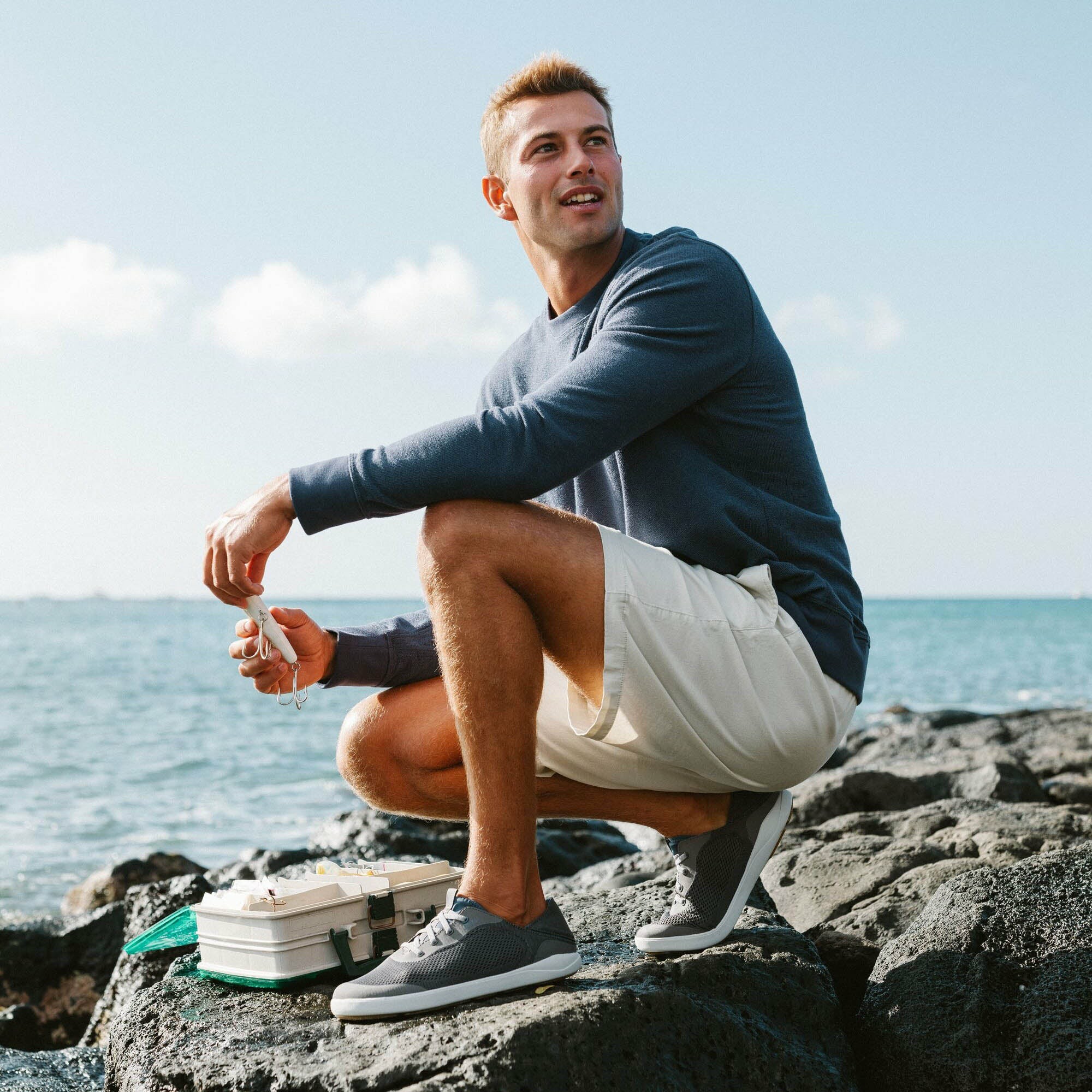 Moku Pae Men's Boat Shoes - Pavement / Vintage Blue - Image 6