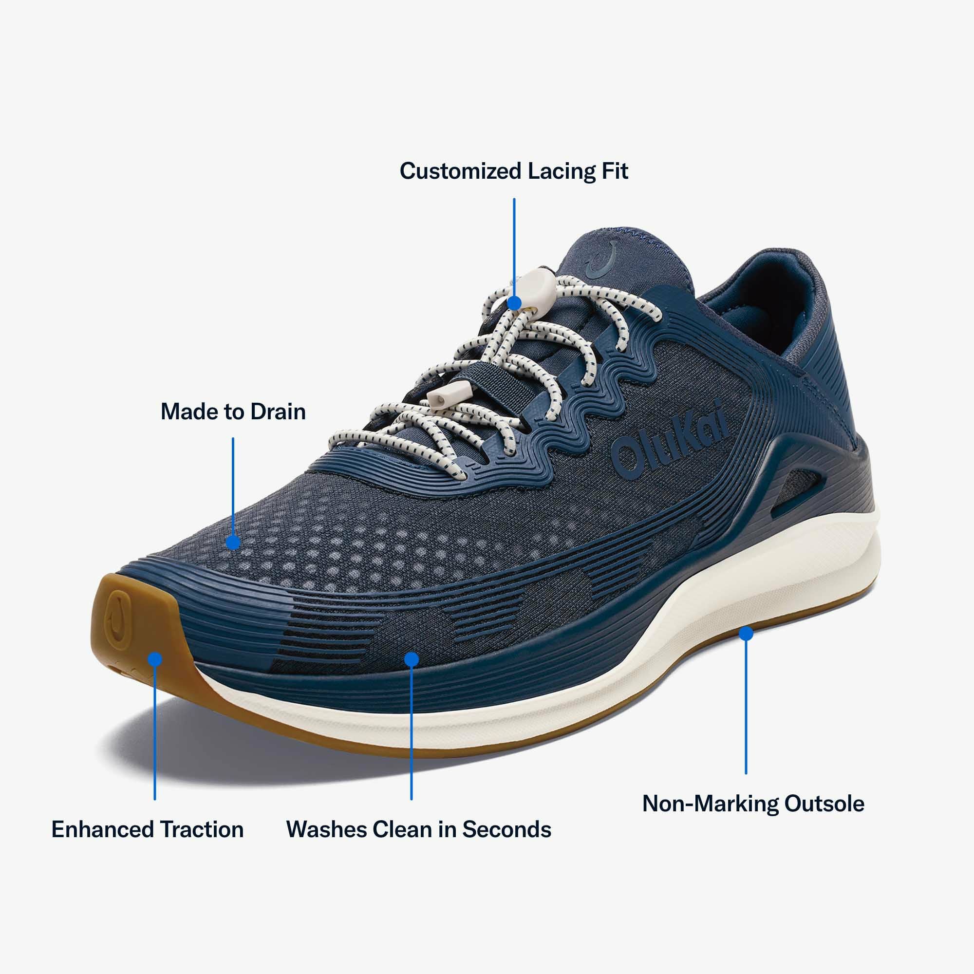 ‘Ahi Water Boat Shoes - Mood Indigo / Coastal Blue - Image 3