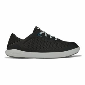 Moku Pae Men's Boat Shoes - Black / Blue Coral