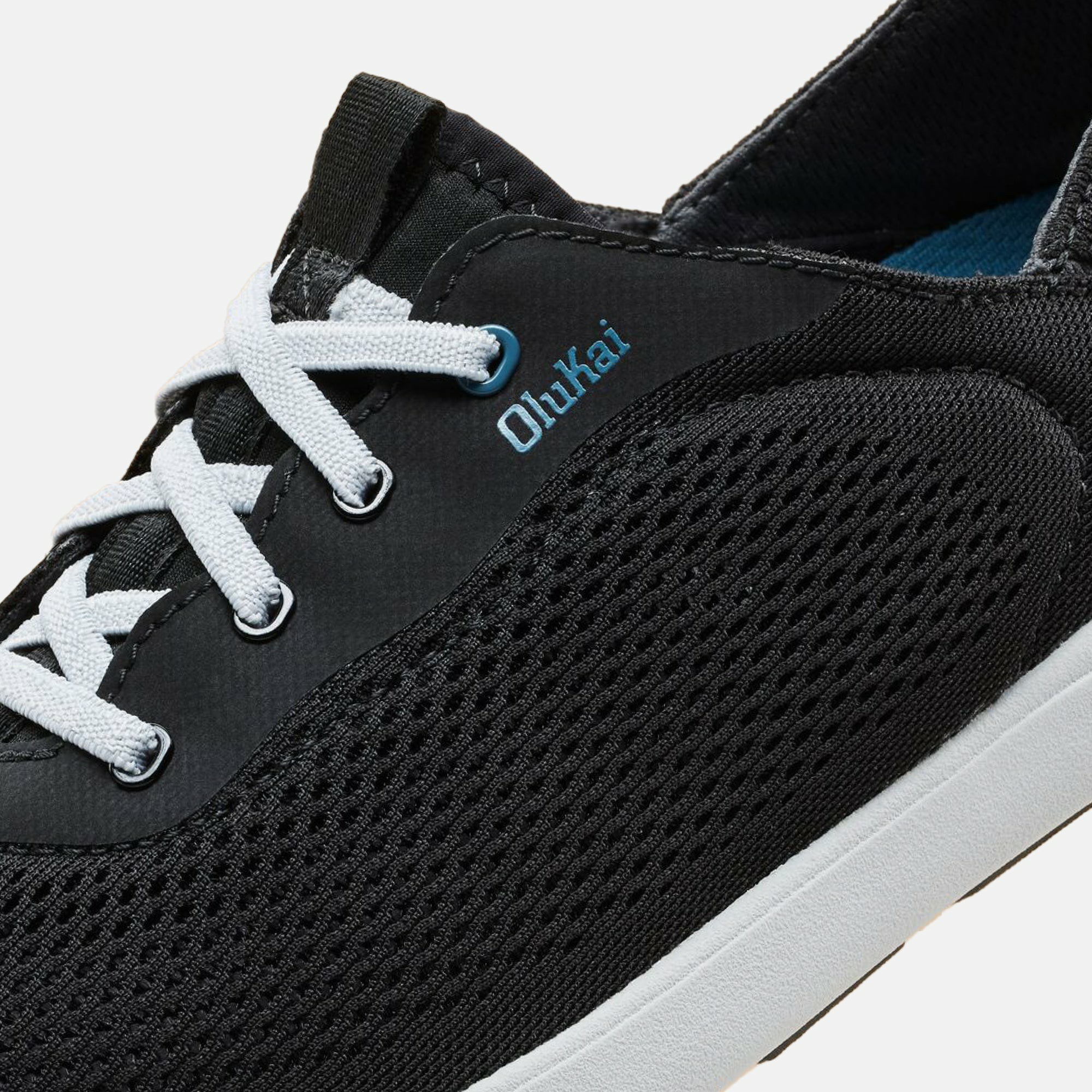 Moku Pae Men's Boat Shoes - Black / Blue Coral - Image 3