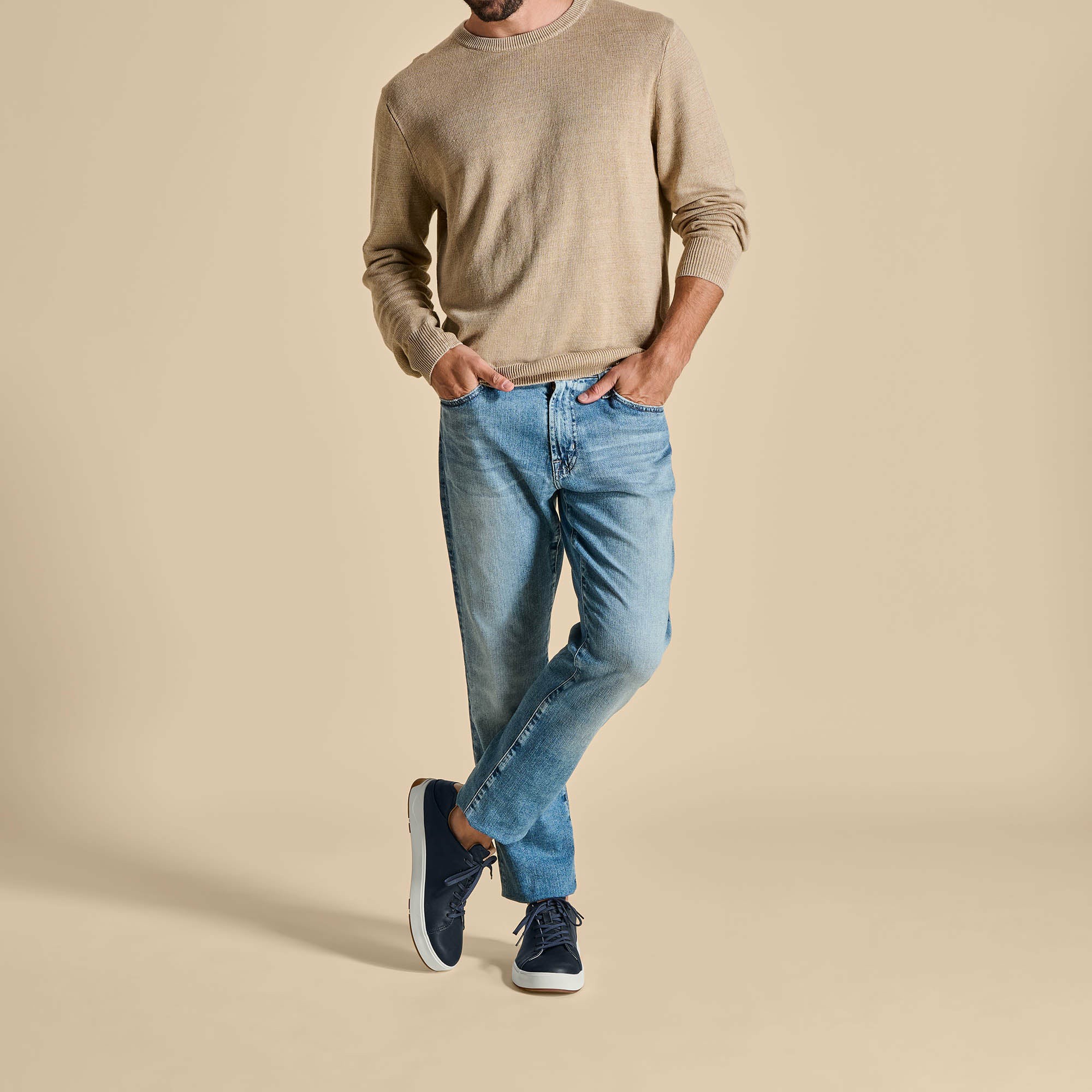 Lae‘ahi Lī ‘Ili Men's Leather Sneakers - Trench Blue - Image 5