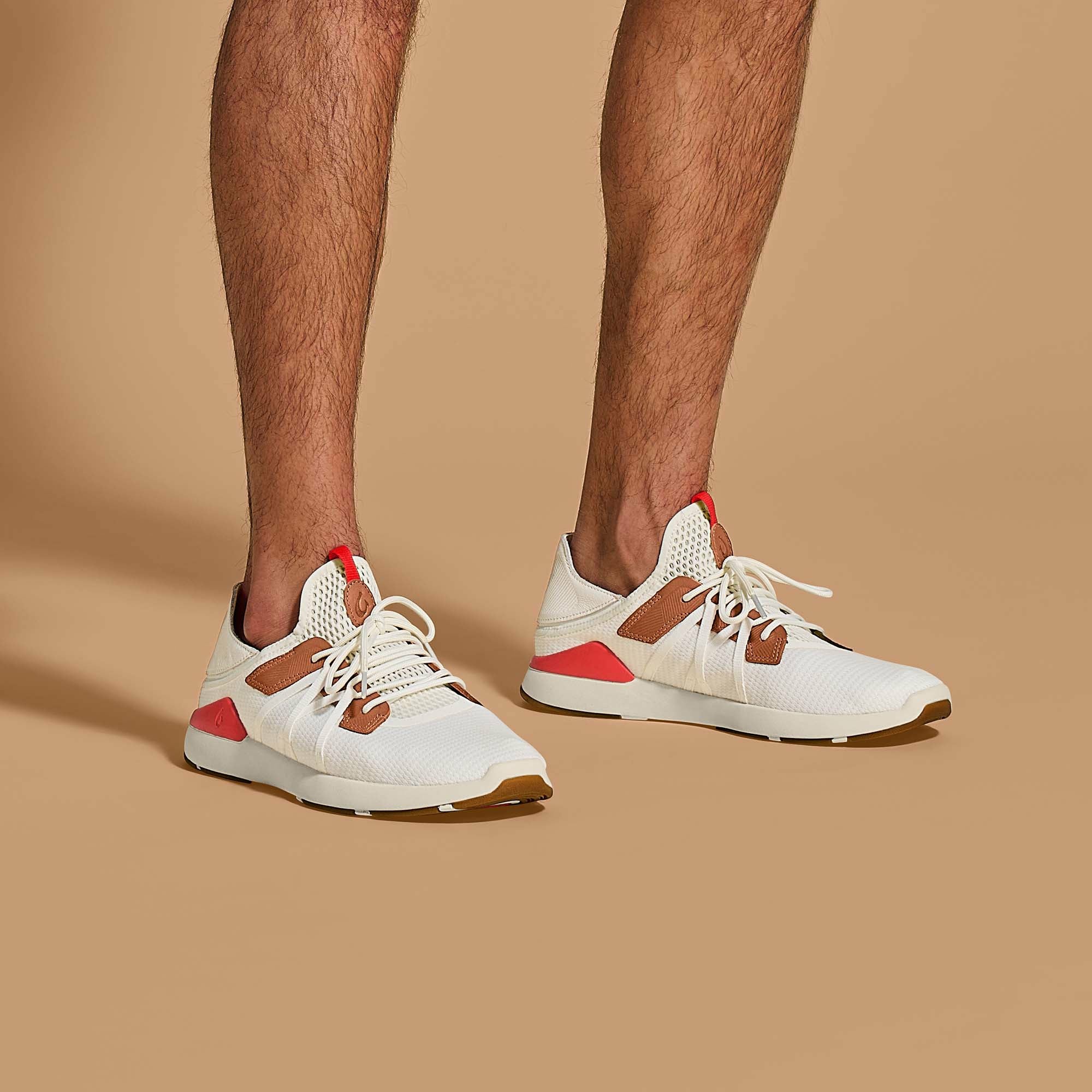 Mio Lī Men's Athletic Shoes - Bright White / Red Lava - Image 2