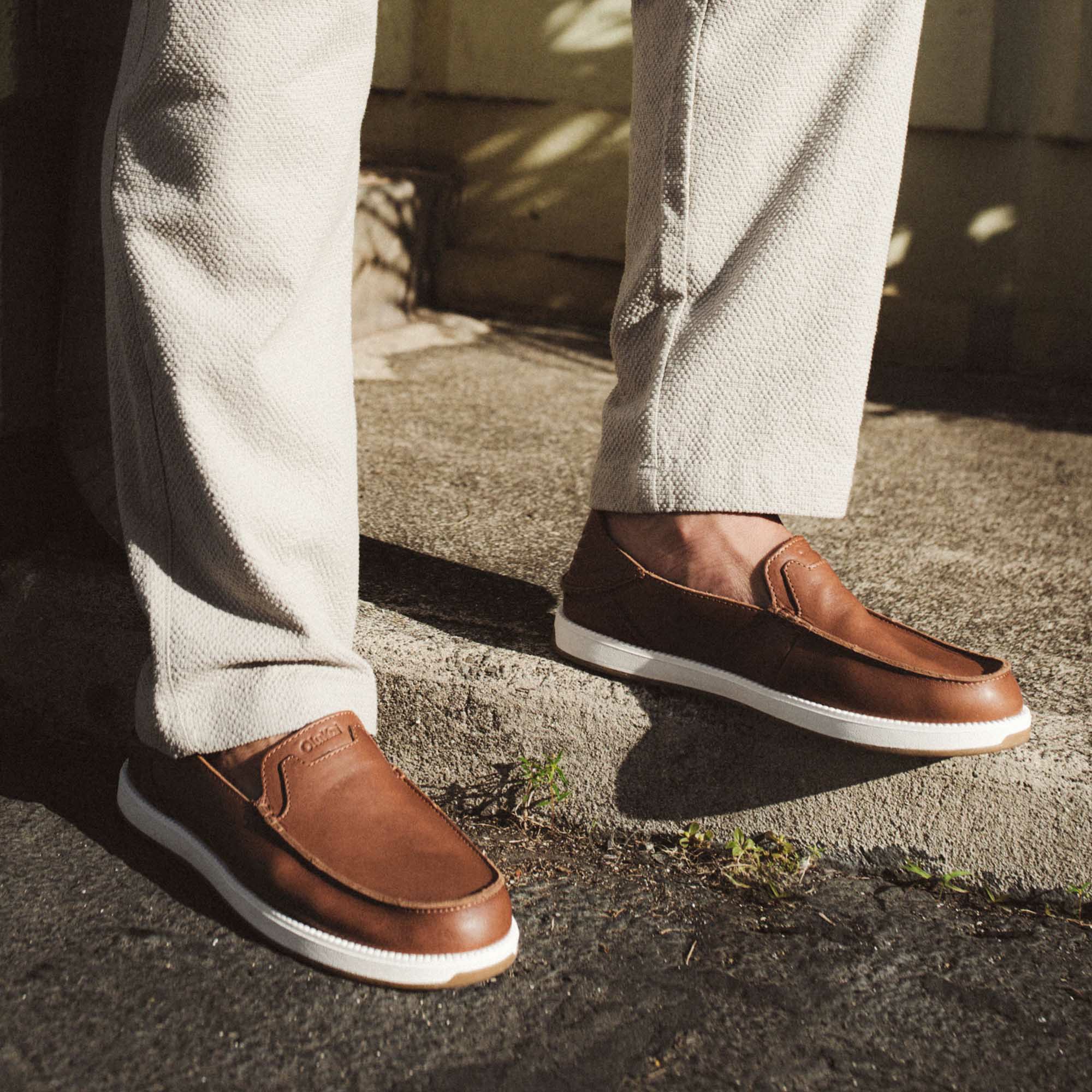 Kākaha Nia Men‘s Leather Slip-On Shoes - Fox - Image 2