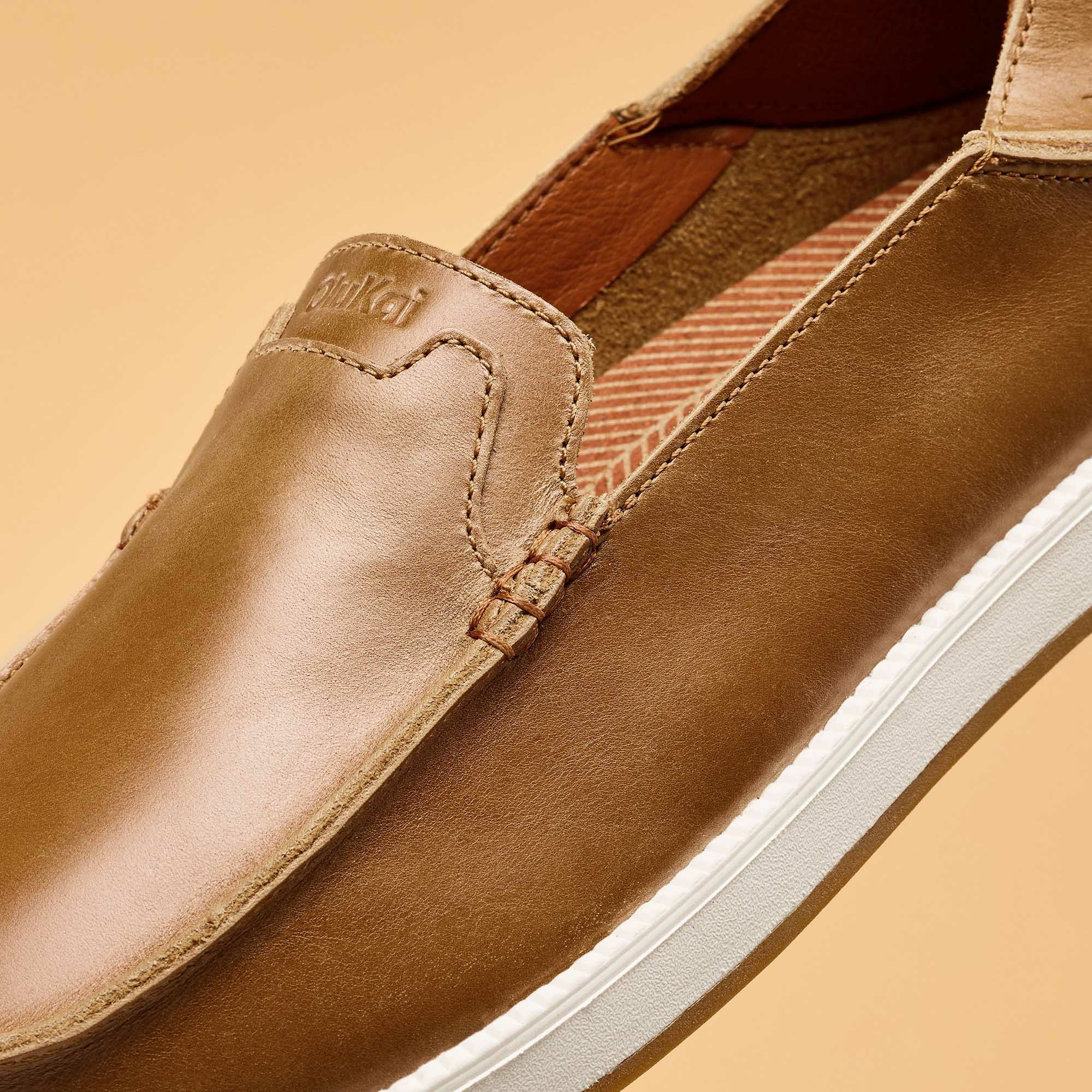 Kākaha Nia Men‘s Leather Slip-On Shoes - Fox - Image 3