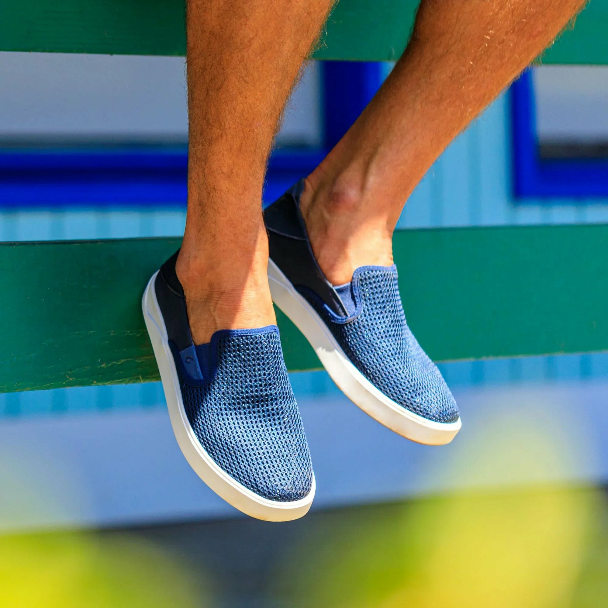 Lae‘ahi Men's Slip-On Sneakers - Blue Depth - Image 4