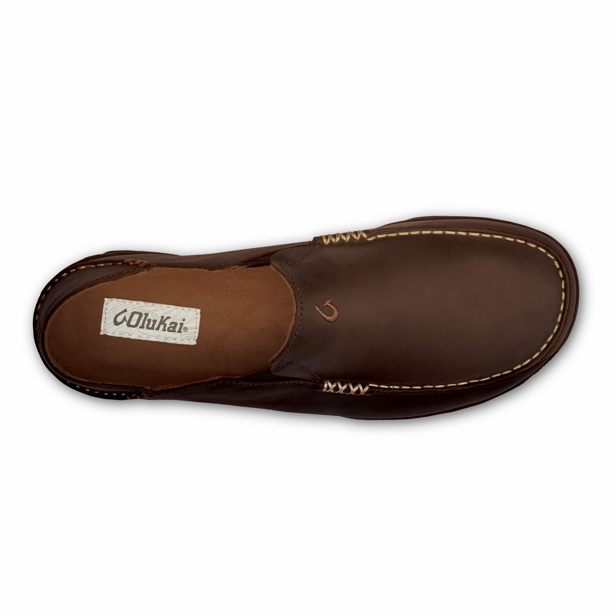 Moloā Men's Leather Slip On Shoes - Dark Wood / Dark Java - Image 5