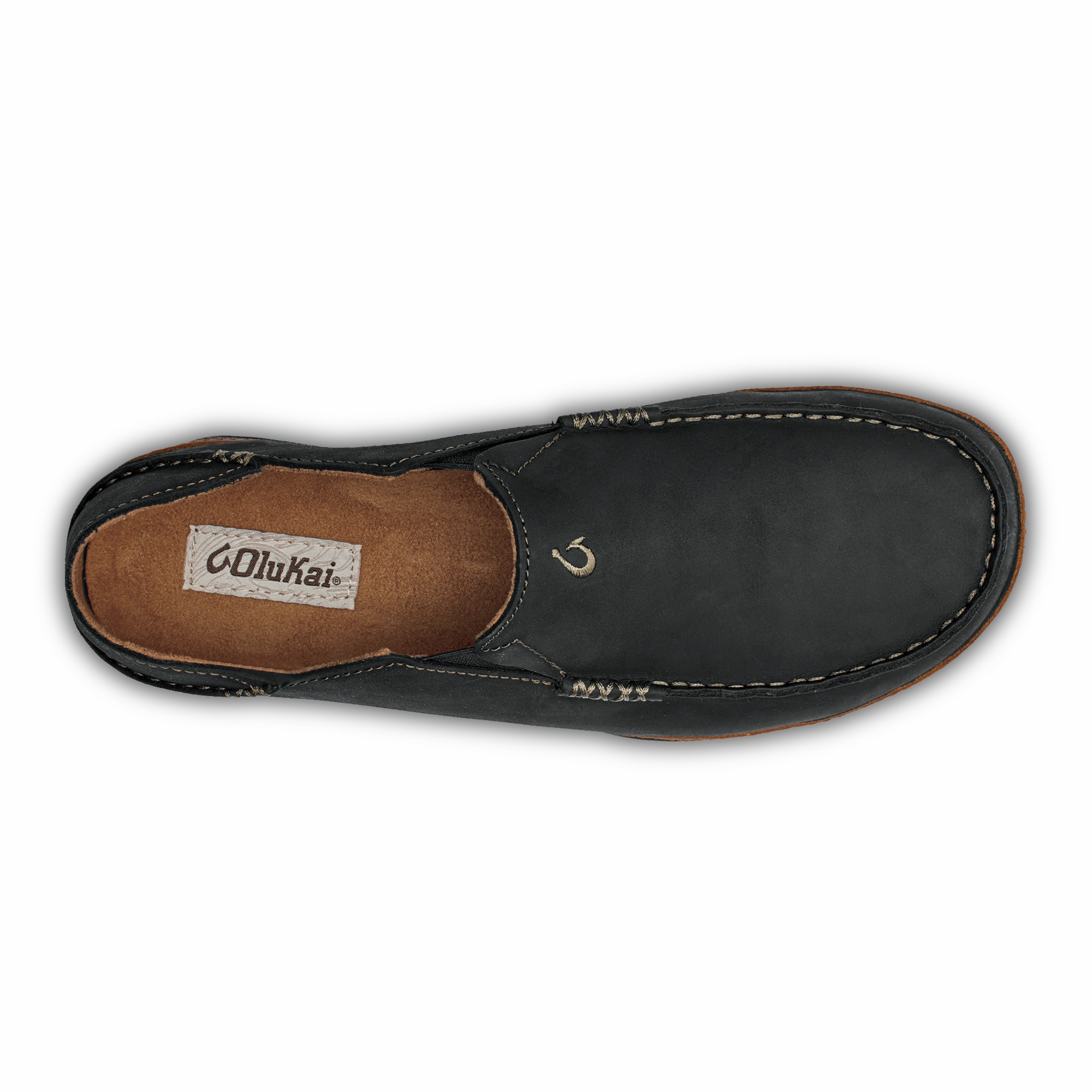 Moloā Men's Leather Slip On Shoes - Black / Toffee - Image 5