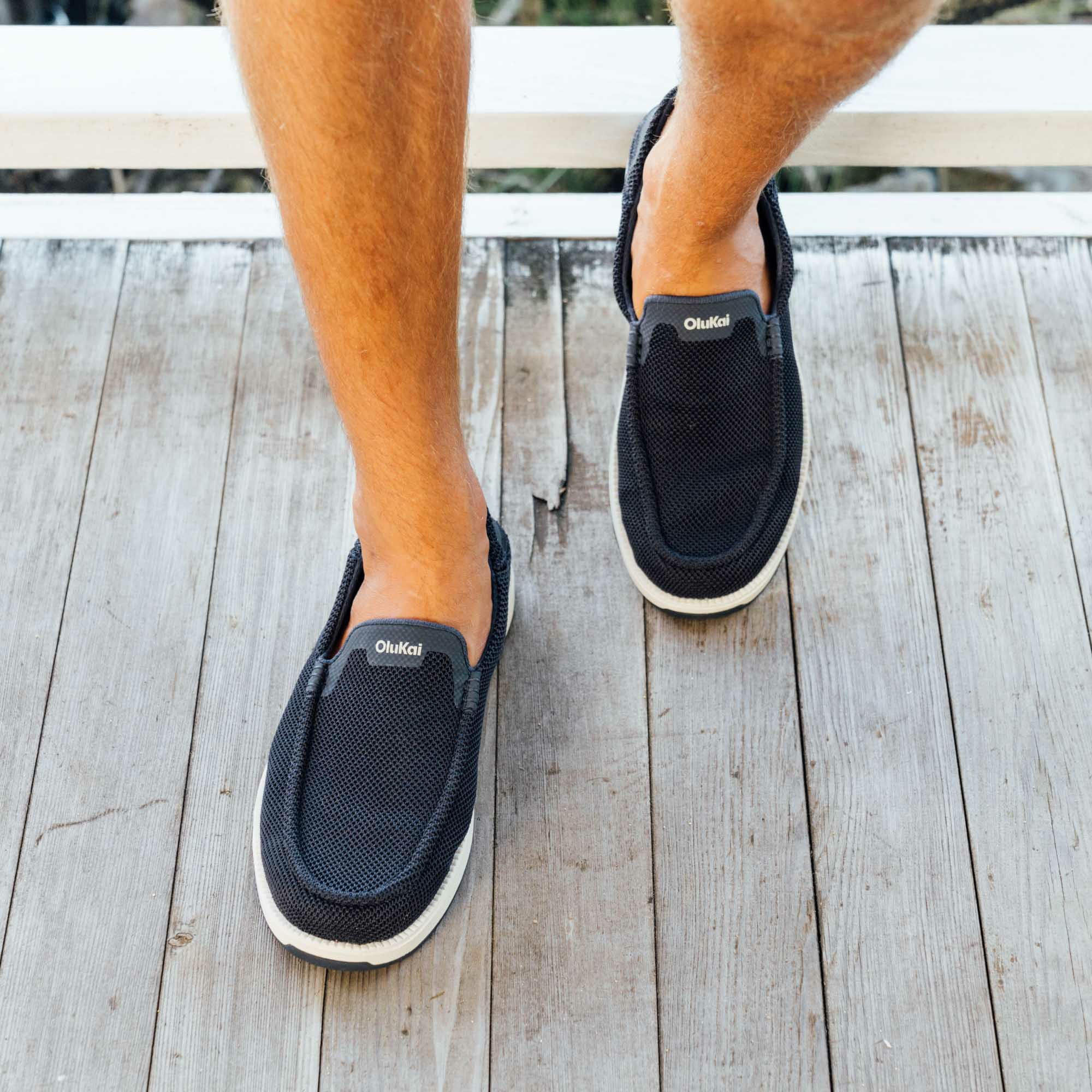 Kākaha Mesh Men‘s Slip-On Shoes - Navy - Image 2