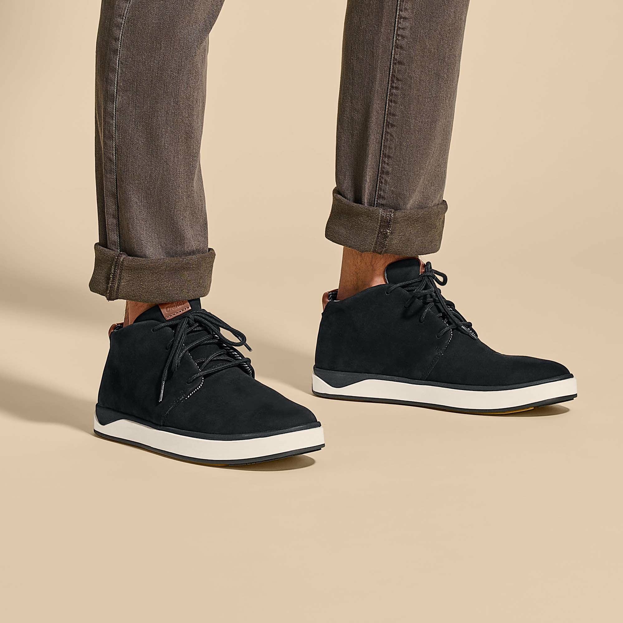 Papakū 'Ili Waterproof Leather Boots- Black - Image 2