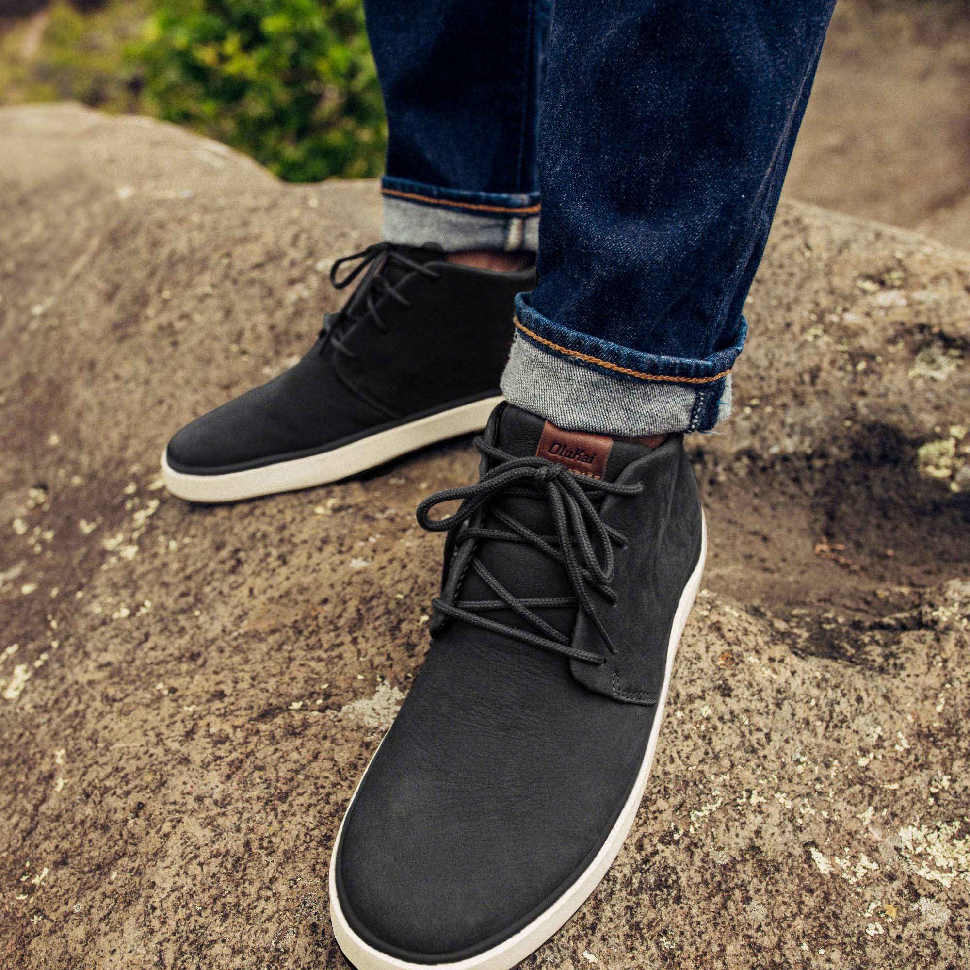 Papakū 'Ili Waterproof Leather Boots- Black - Image 3