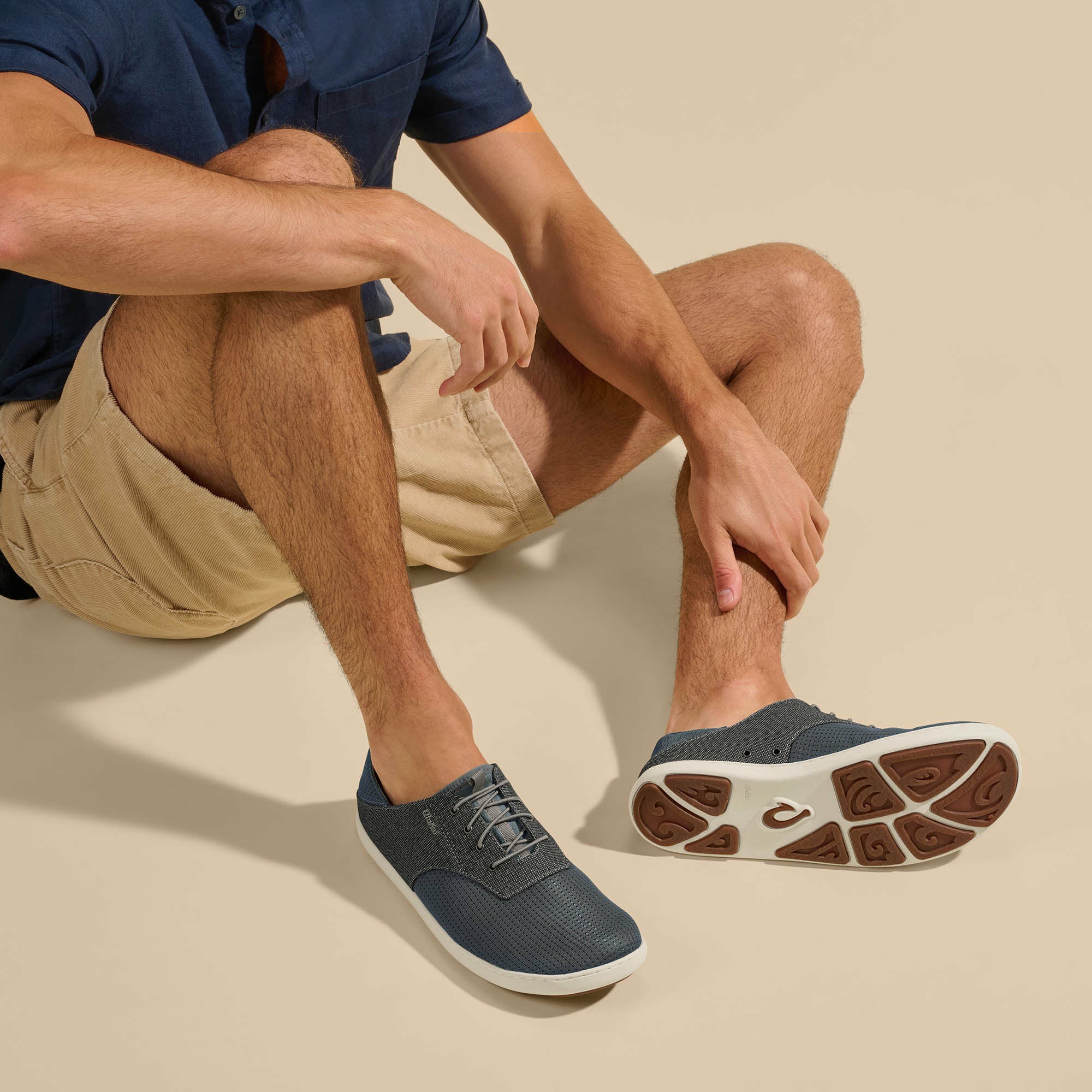 Nohea Moku Men's Boat Shoes - Charcoal / Clay - Image 5