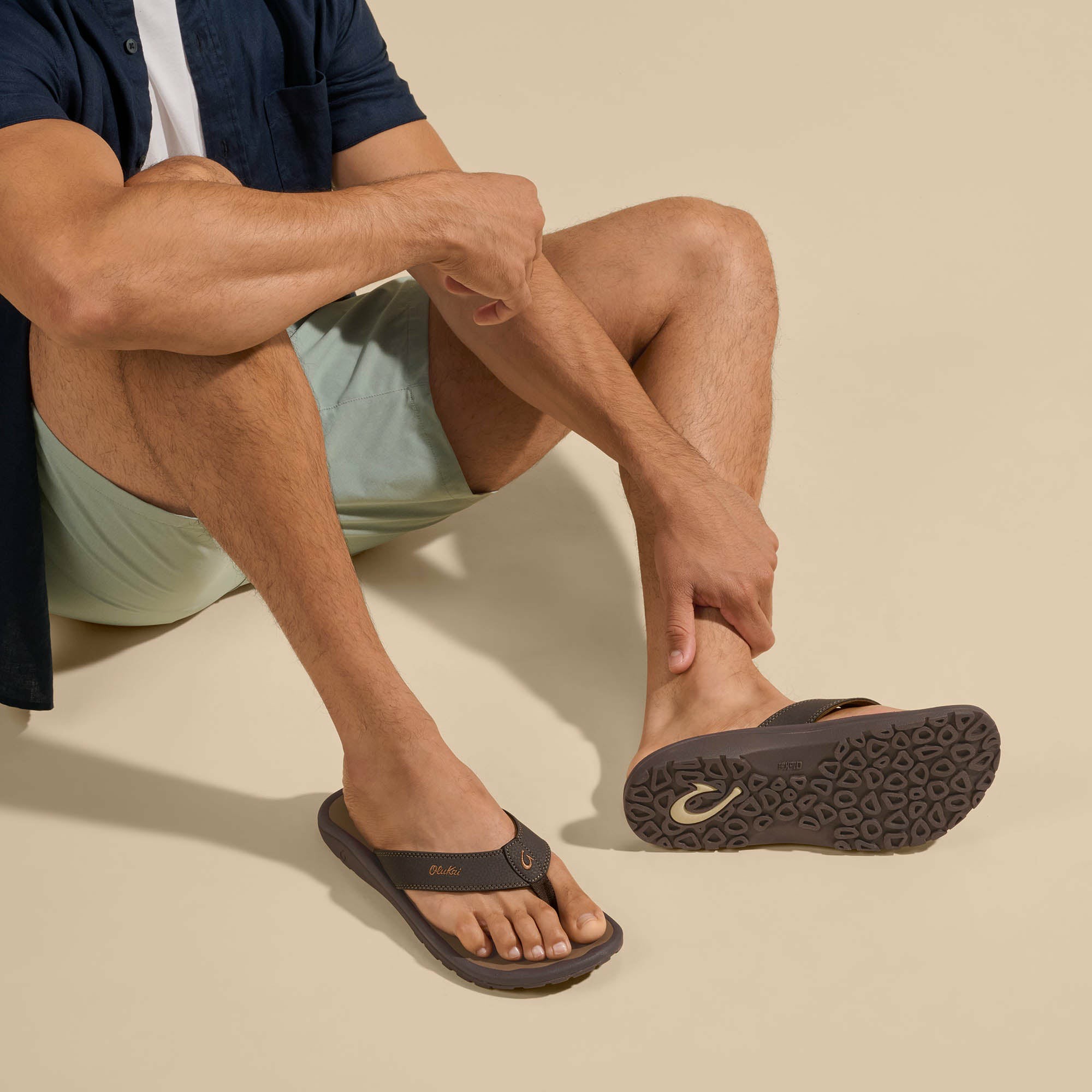 ‘Ohana Men's Beach Sandals - Dark Java / Ray - Image 6