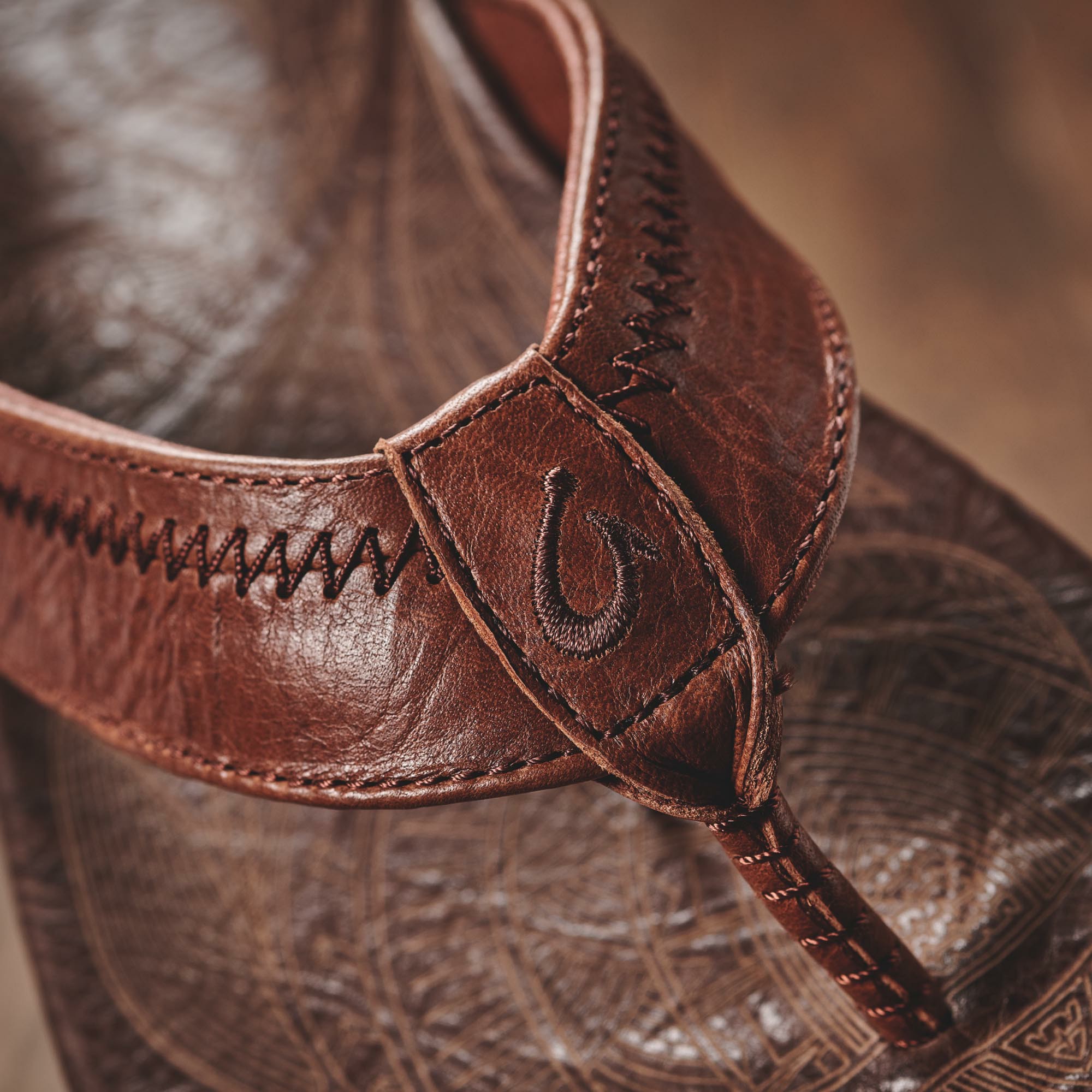 Hiapo - Rum / Dark Wood Leather Beach Sandals - Image 3
