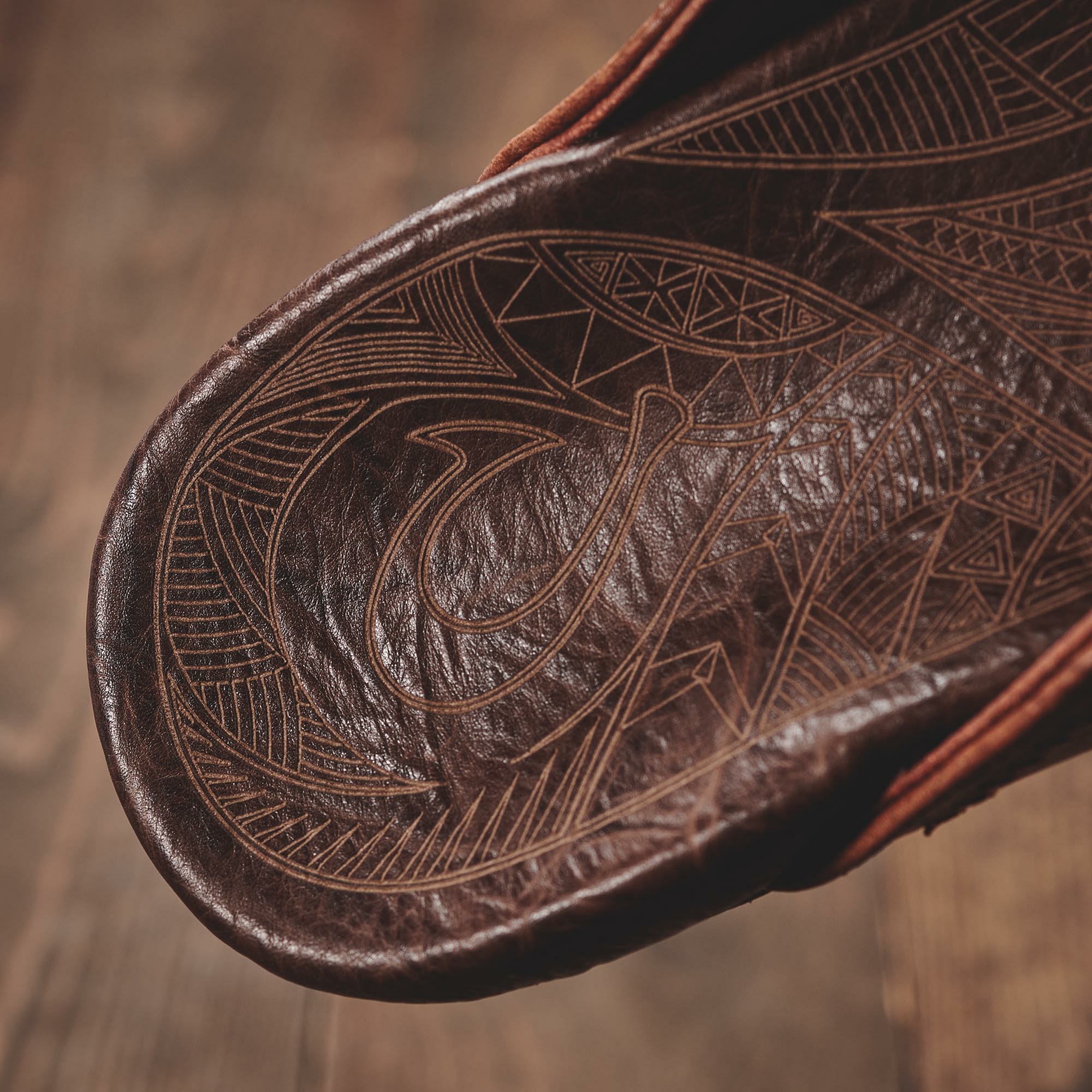 Hiapo - Rum / Dark Wood Leather Beach Sandals - Image 7