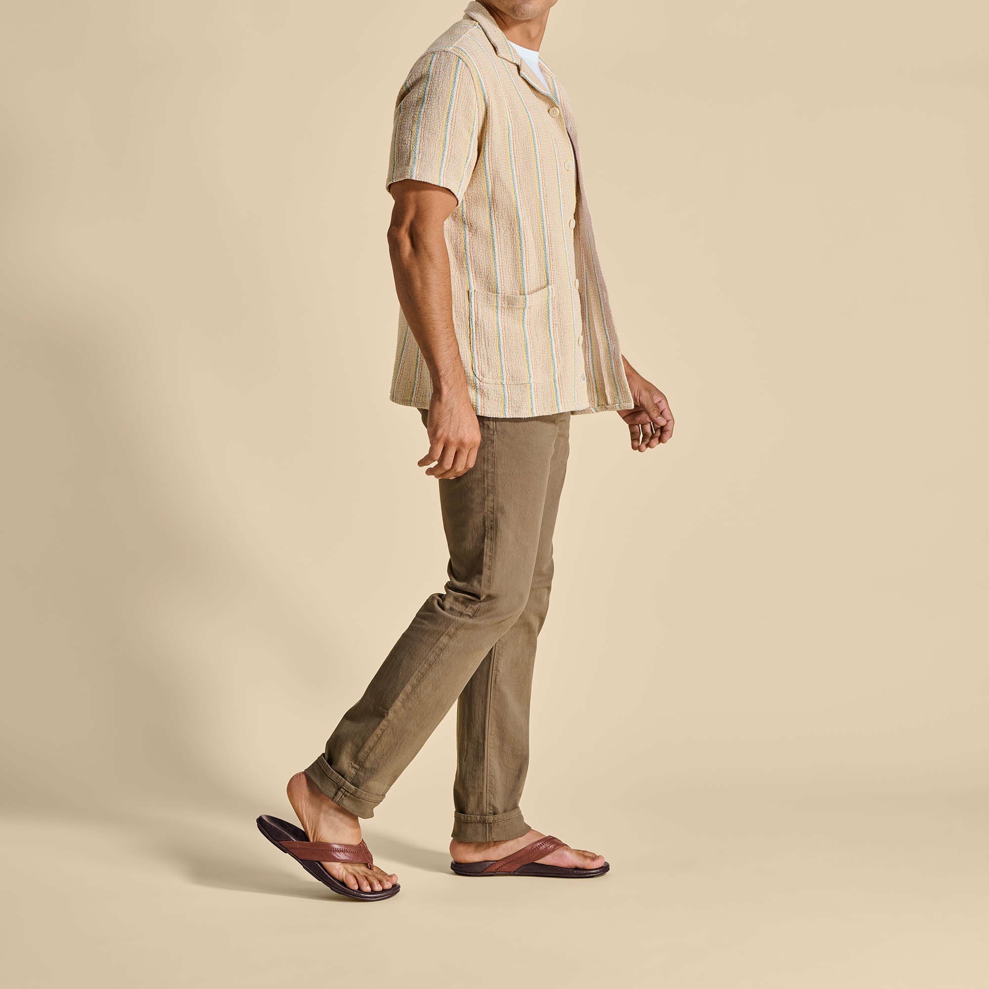 Hiapo - Rum / Dark Wood Leather Beach Sandals - Image 8