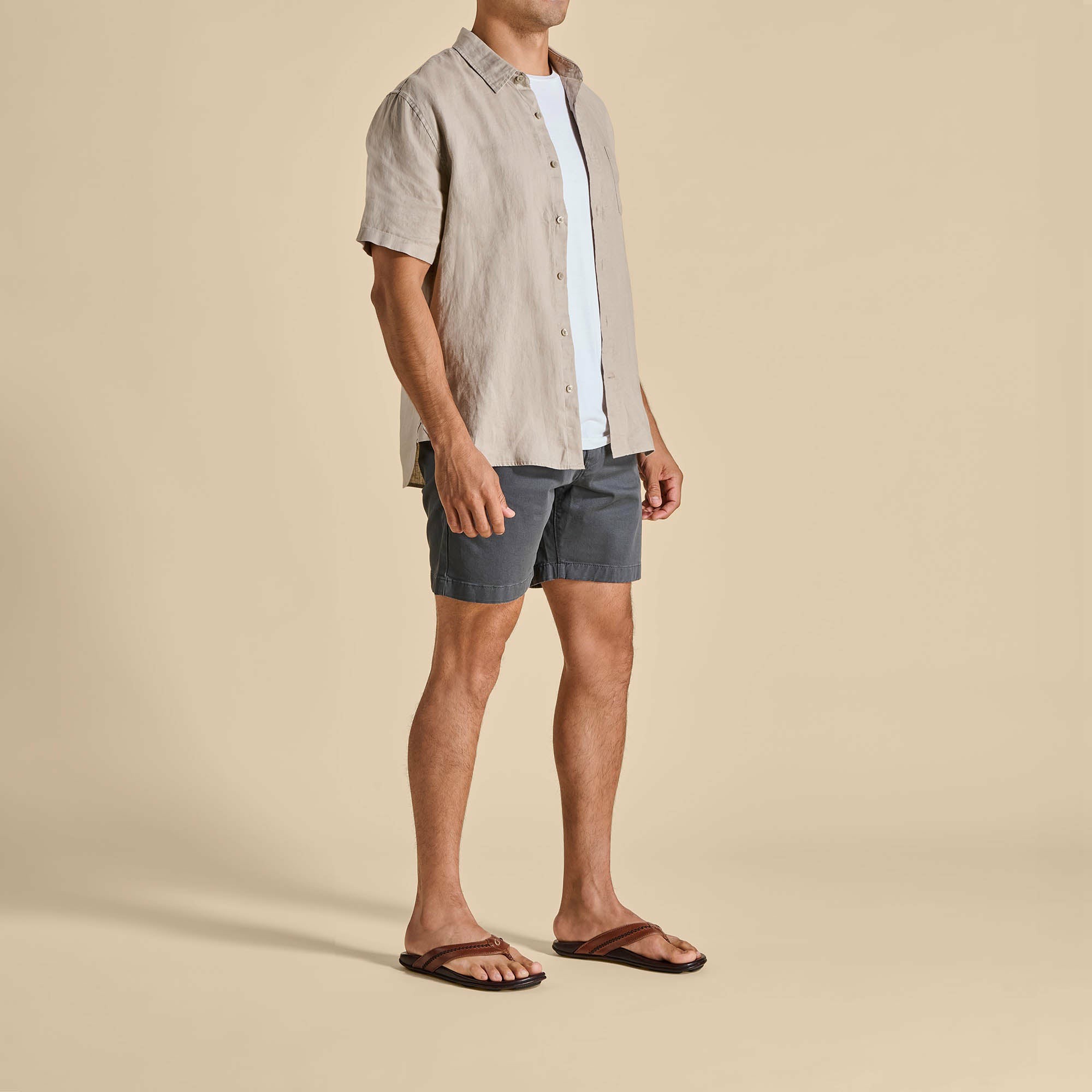 Mea Ola Men's Leather Sandals - Tan / Dark Java - Image 7