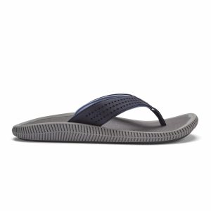 Ulele Men's Beach Sandals - Blue Depth / Charcoal