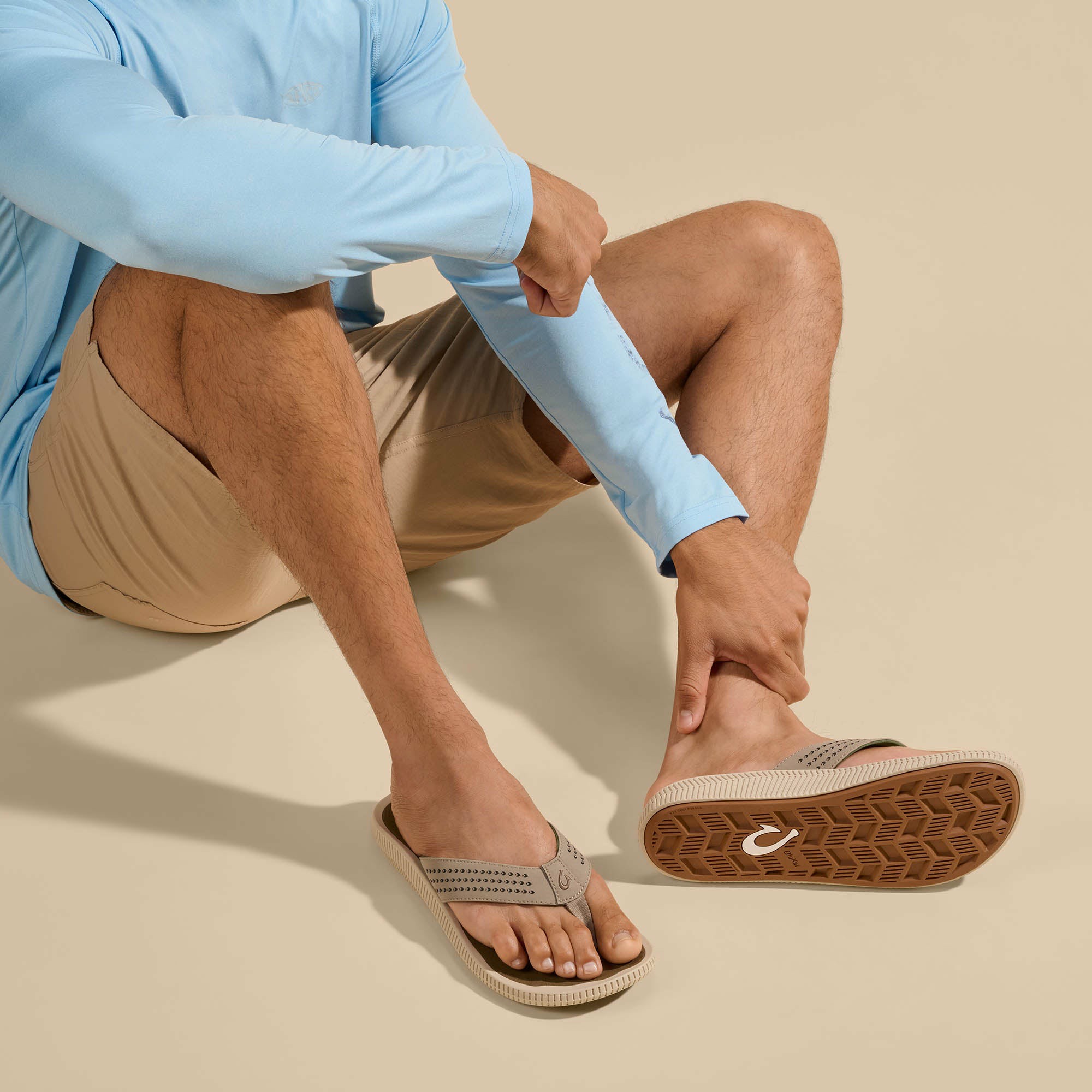 Ulele Men's Water-Ready Beach Sandals - Clay / Mustang - Image 6