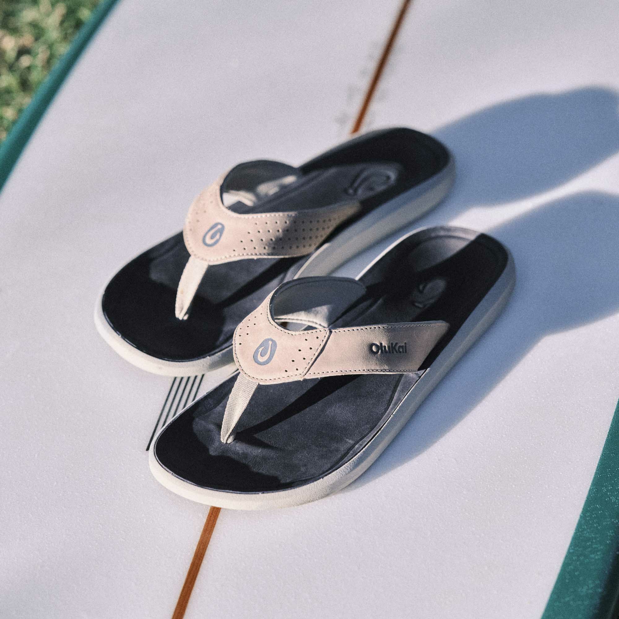 Pili Waterproof Leather Sandals - Ash / Mood Indigo - Image 4