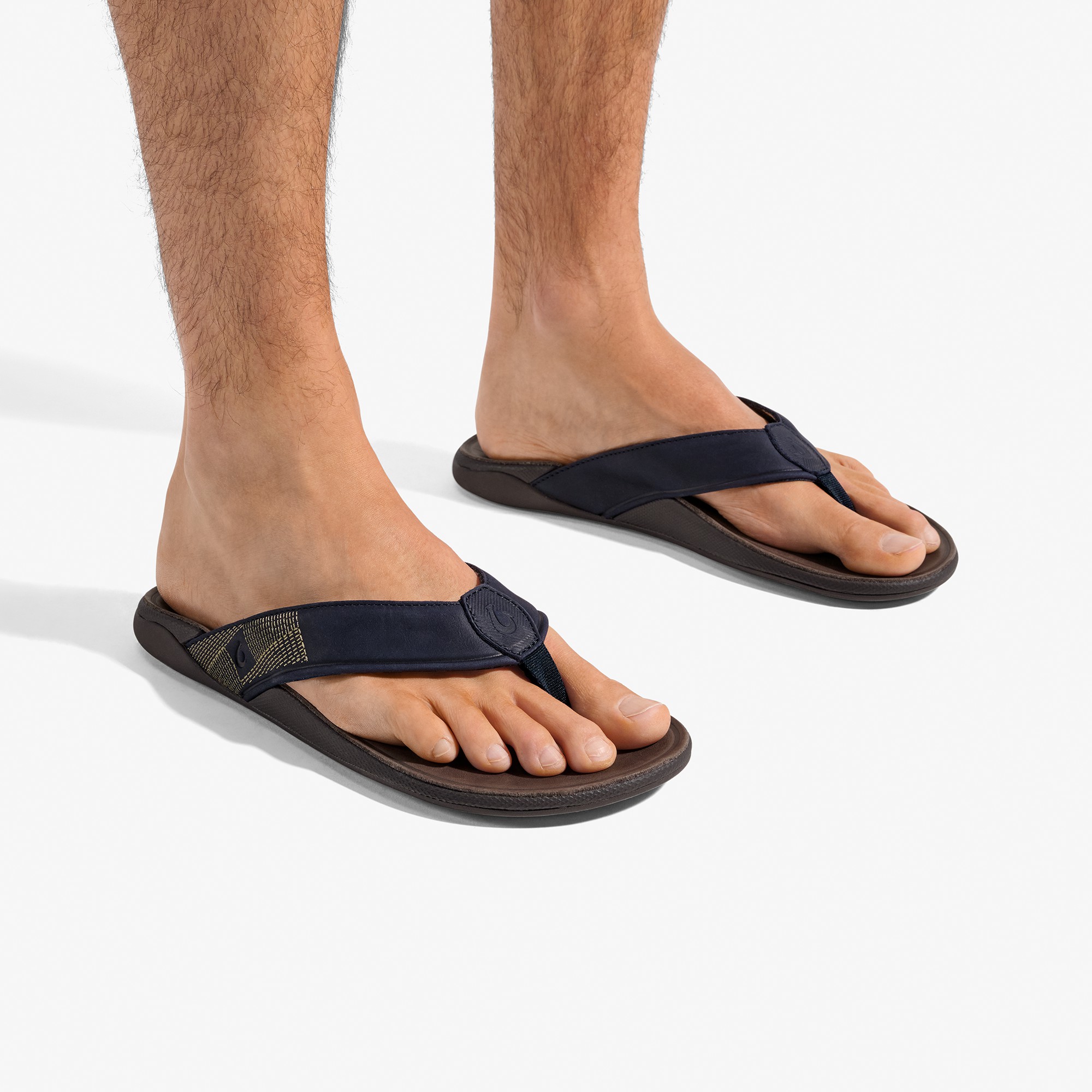 Tuahine Men's Waterproof Leather Beach Sandals - Trench Blue - Image 7