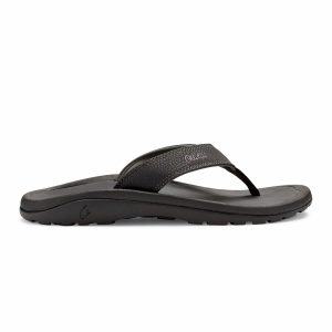 OluKai ‘Ohana - Black / Dark Shadow | Men's Beach Sandals