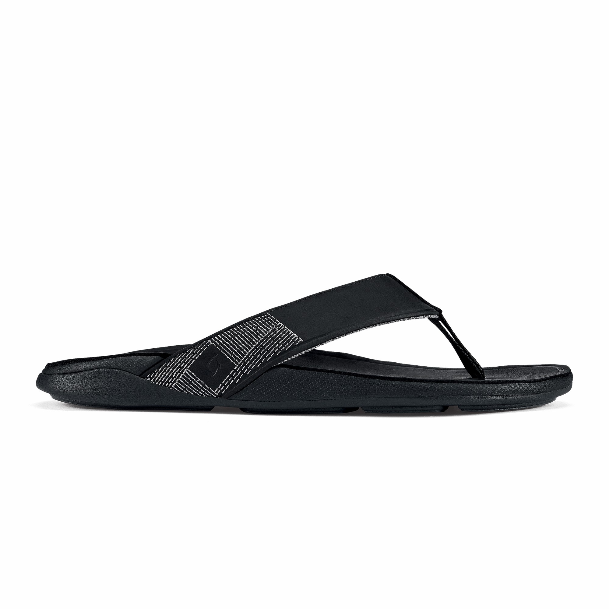 Tuahine Men's Waterproof Leather Beach Sandals - Black