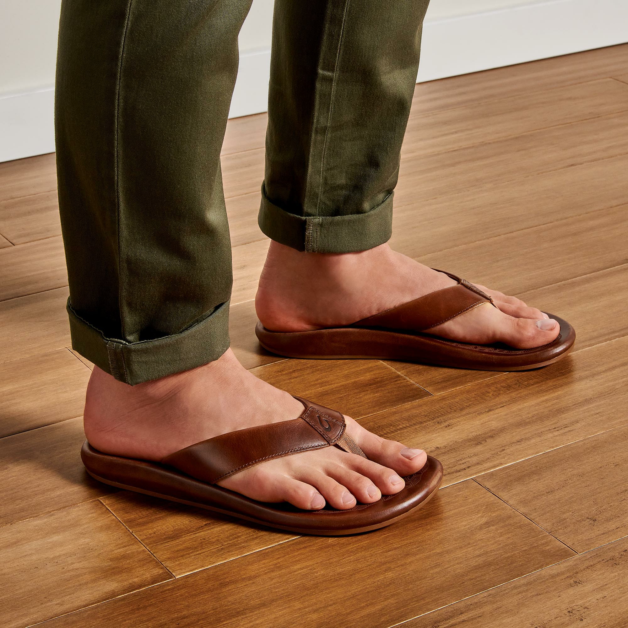 ‘Ilikai Men‘s Leather Sandals - Toffee - Image 6