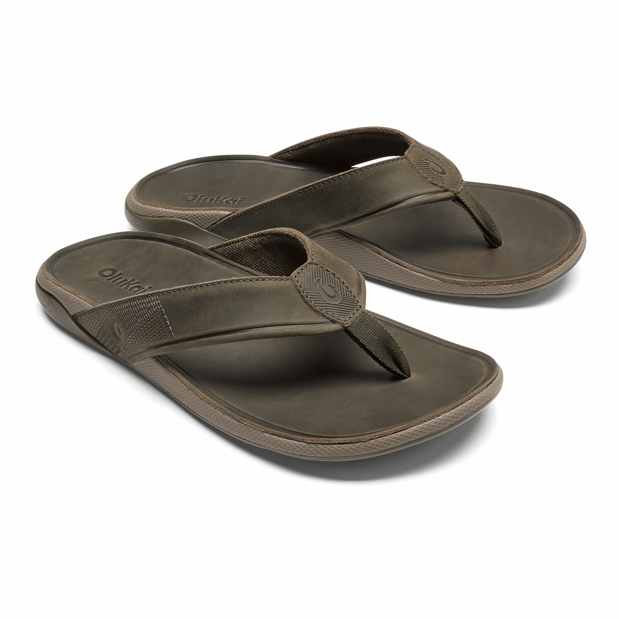 Tuahine Men's Waterproof Leather Beach Sandals - Canteen - Image 3