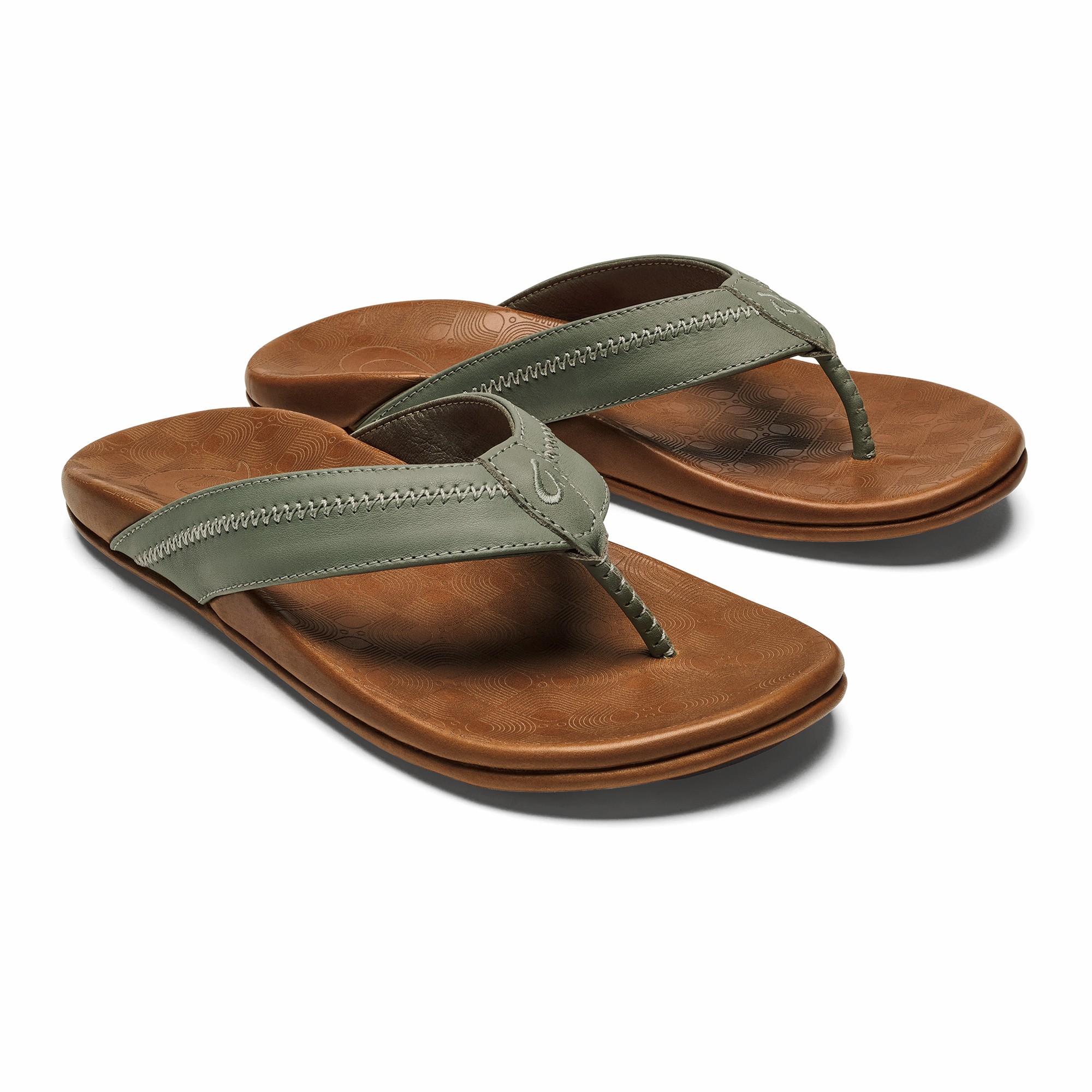 Hiapo - Odyssey Grey / Sahara Leather Beach Sandals - Image 5