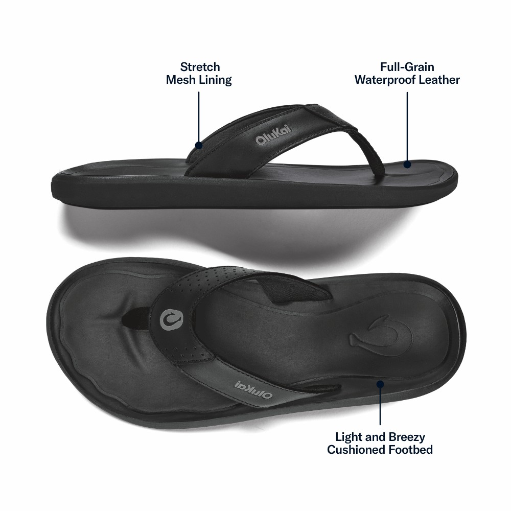 Pili Waterproof Leather Sandals - Lava Rock - Image 4