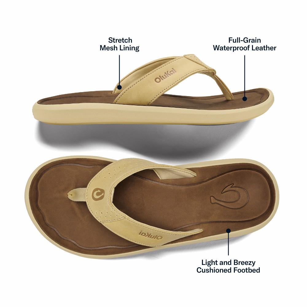 Pili Waterproof Leather Sandals - Toasted Coconut / Tan - Image 2