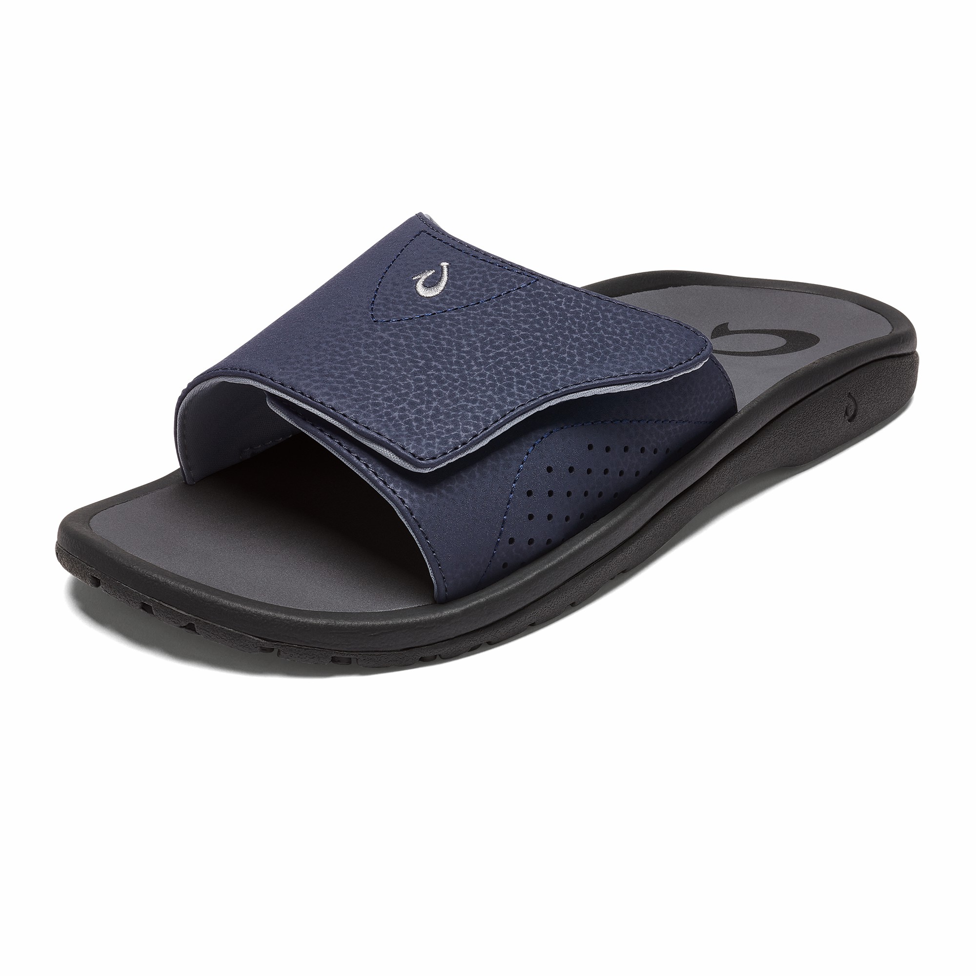 OluKai Nalu Slide - Trench Blue / Charcoal | Men's Sandals - Image 3