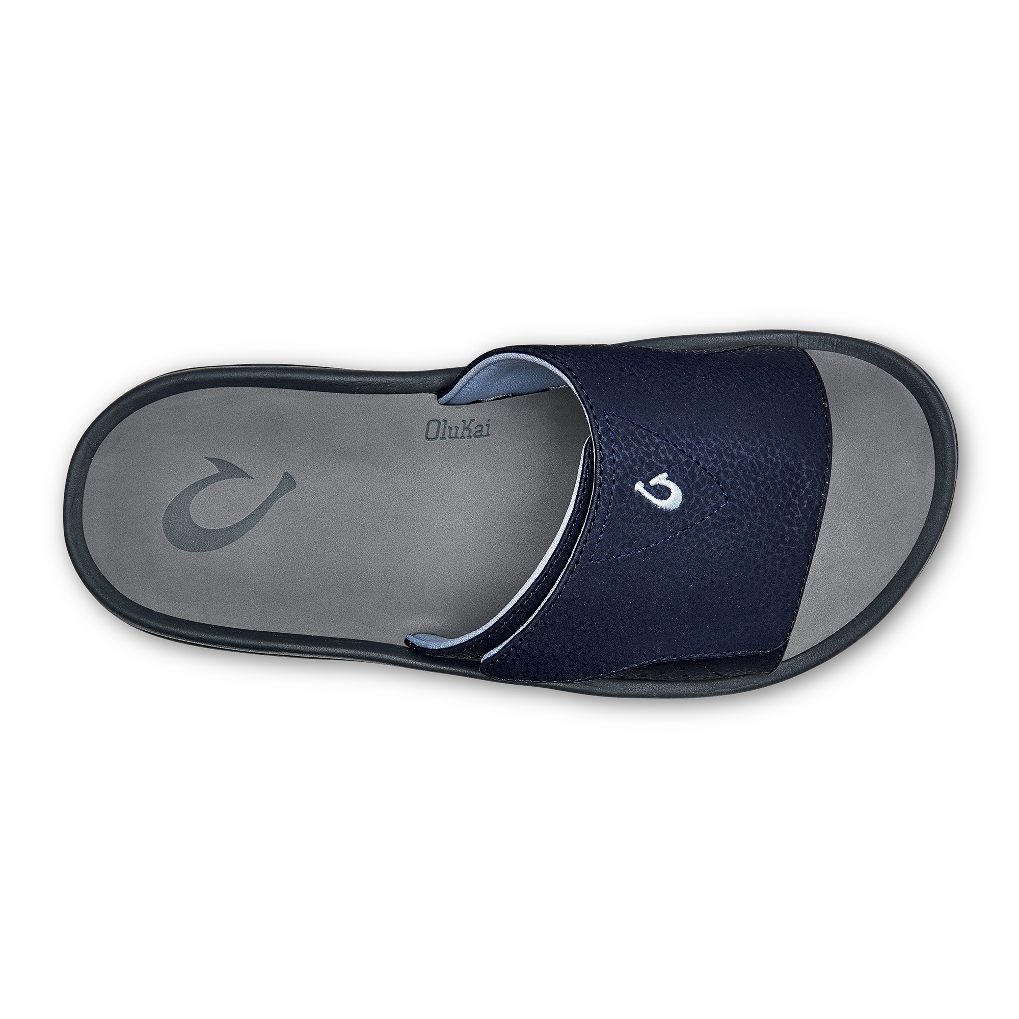 OluKai Nalu Slide - Trench Blue / Charcoal | Men's Sandals - Image 6