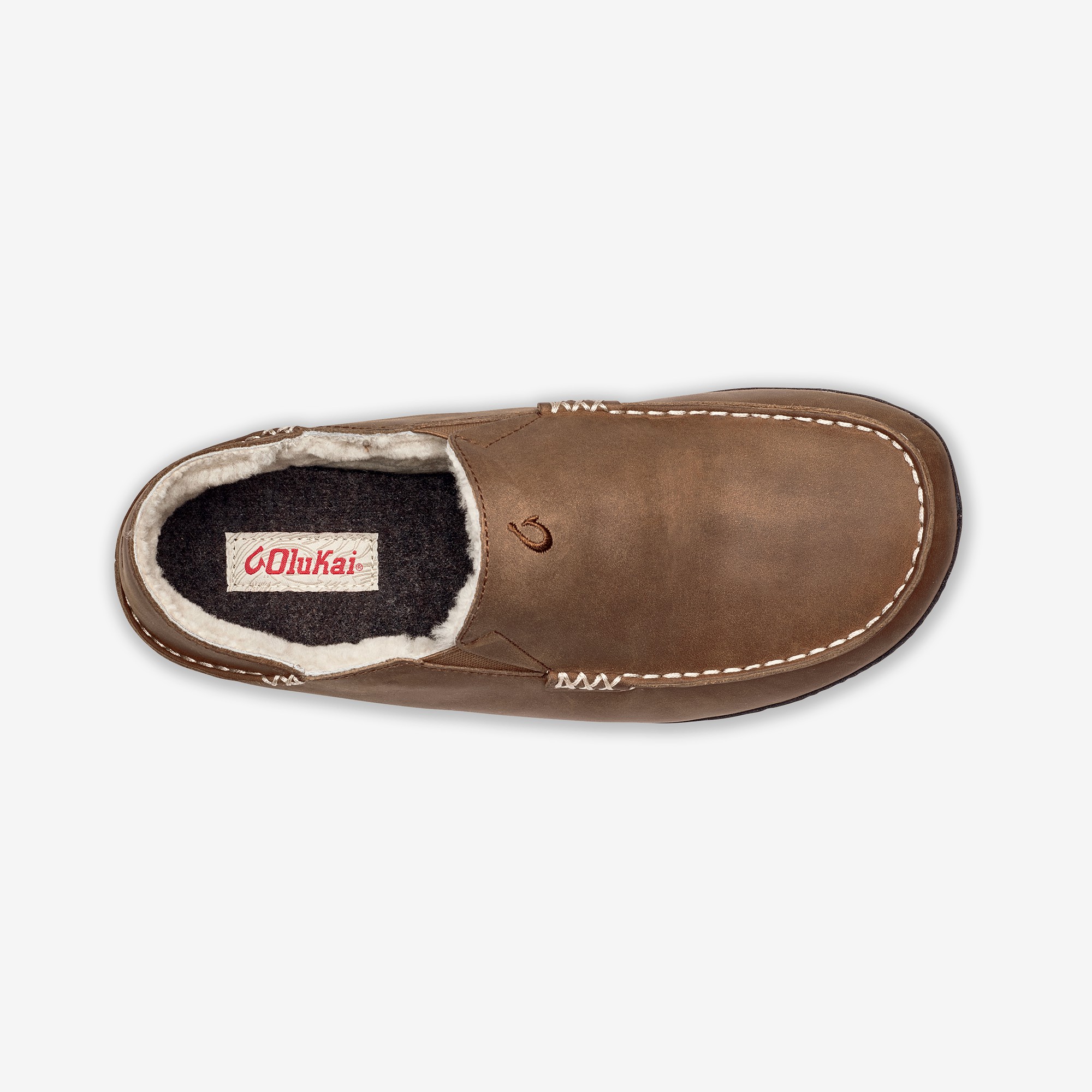 Moloā Men's Leather Slippers - Toffee / Dark Wood - Image 7