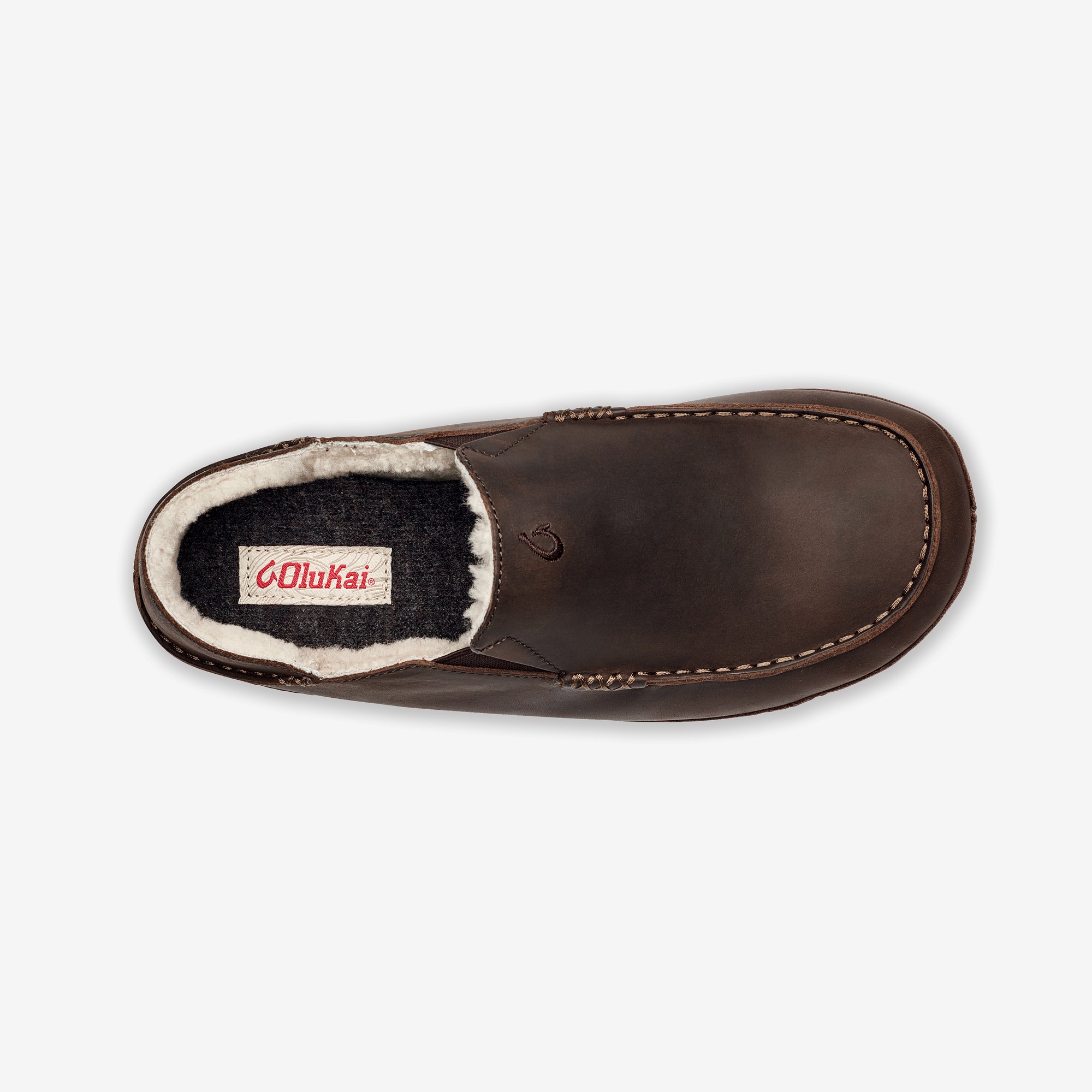 Moloā Men's Nubuck Leather Slippers - Dark Wood - Image 8