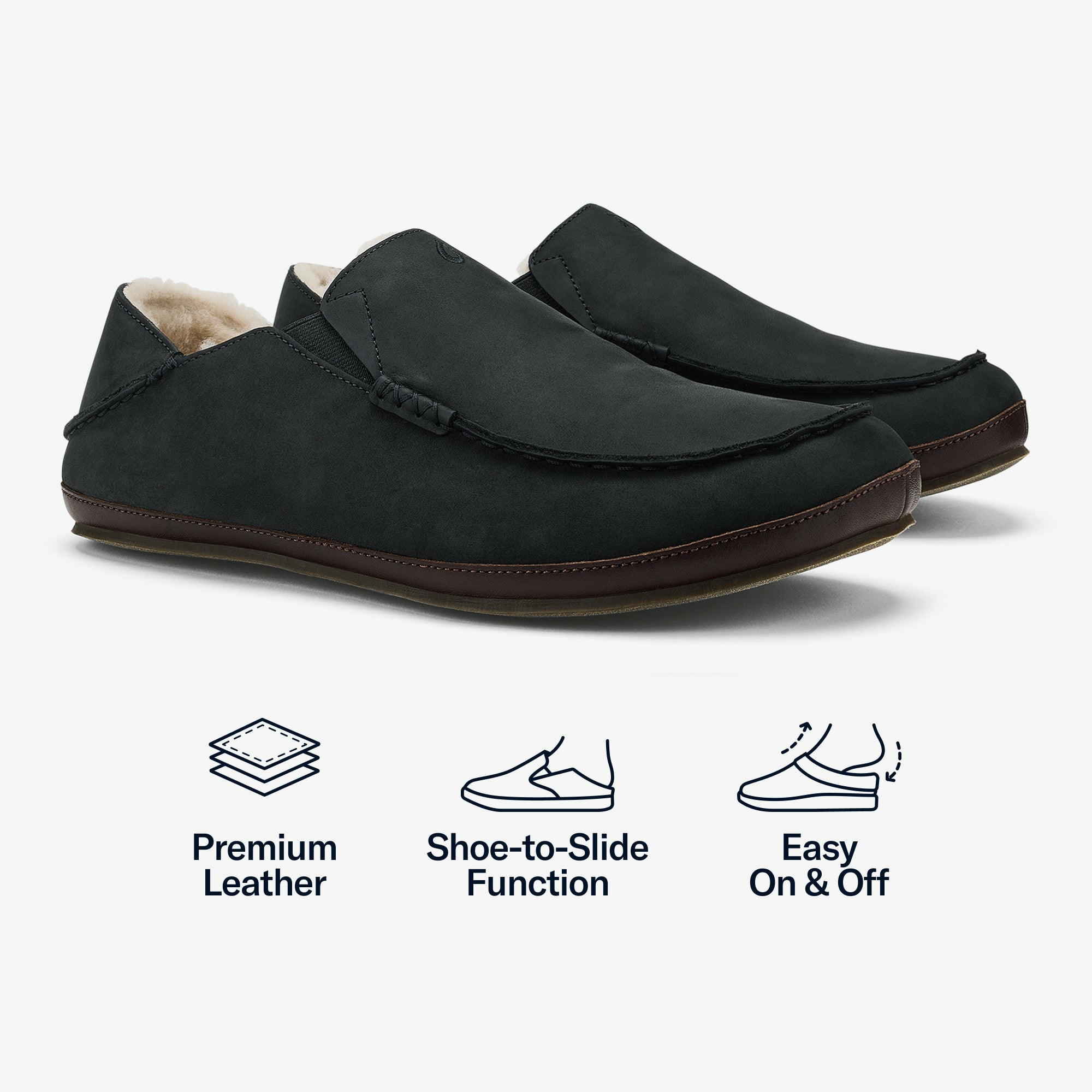 Moloā Slipper - Black / Dk Java - Image 3