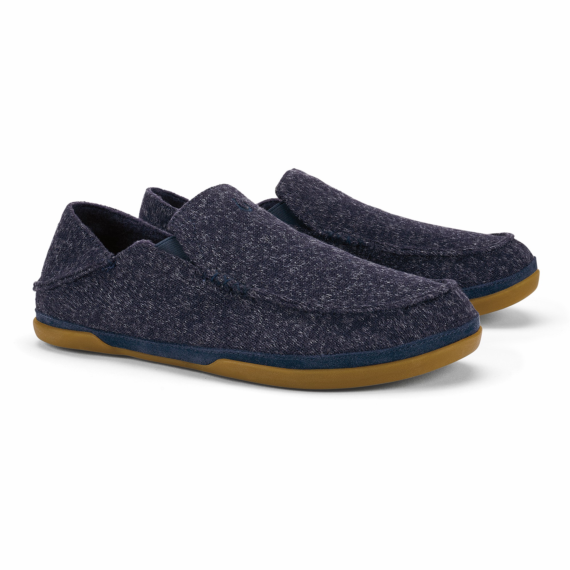 Moloā Hulu Wool Slippers - Trench Blue - Image 5
