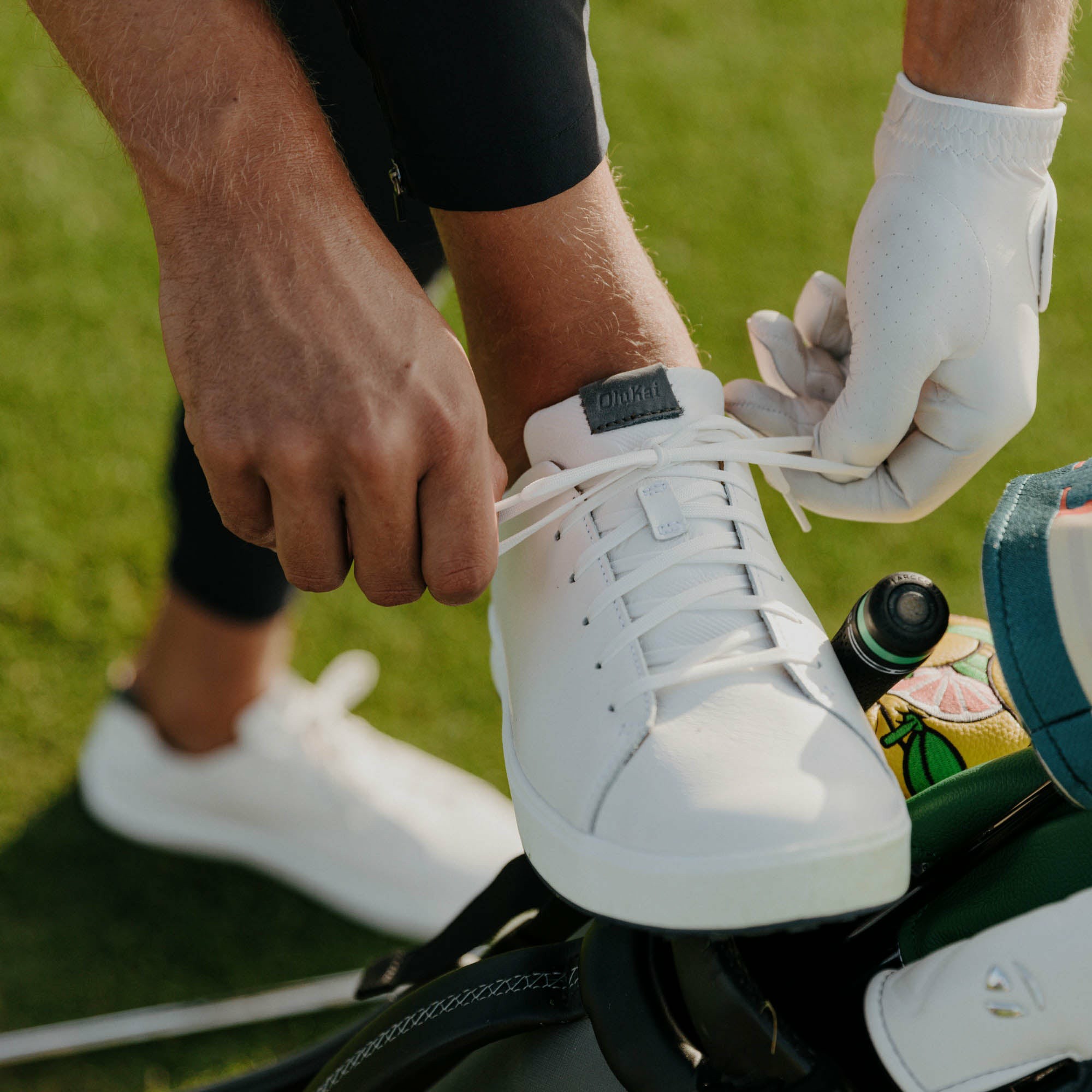 Wai‘alae Waterproof Leather Golf Shoes - White - Image 2