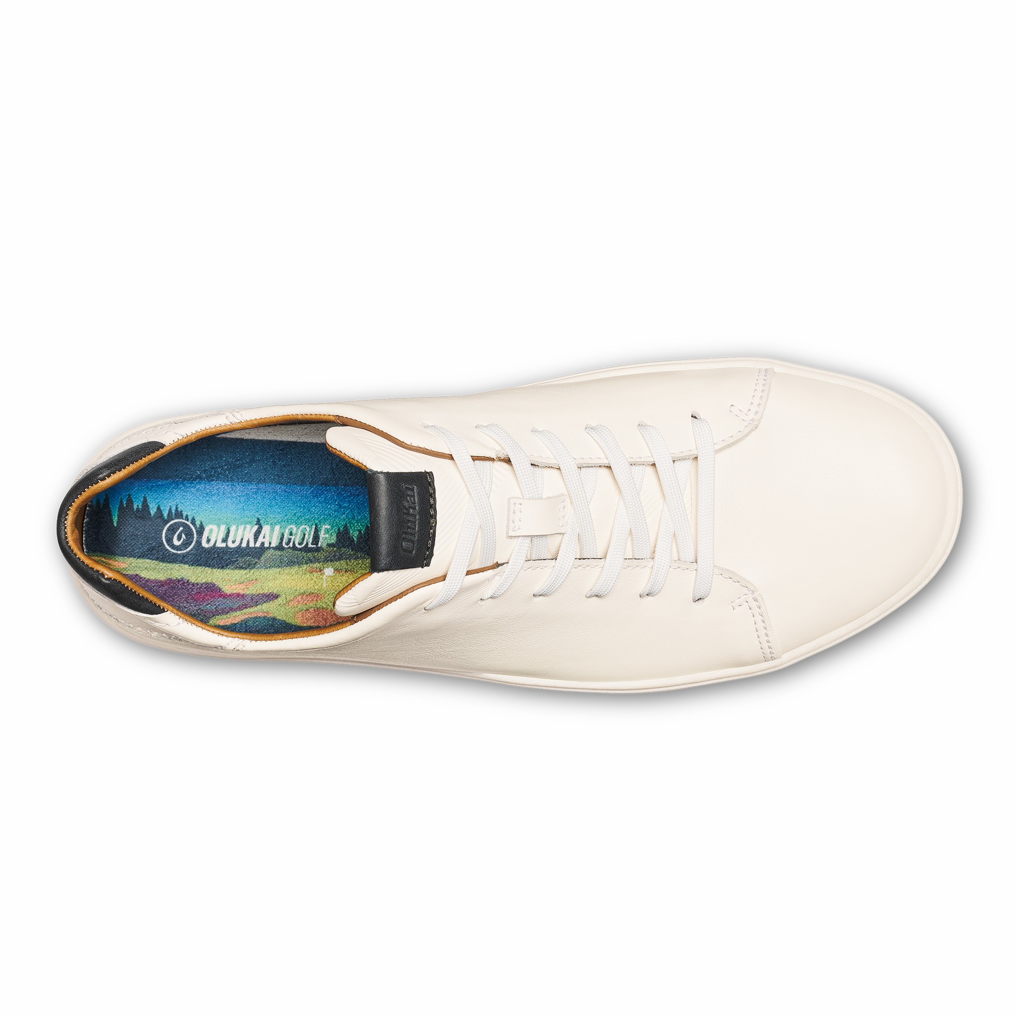 Wai‘alae Waterproof Leather Golf Shoes - White - Image 7