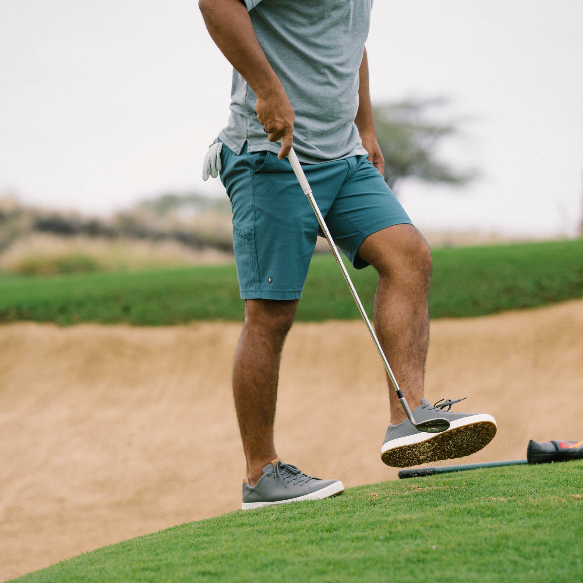 Wai‘alae Waterproof Leather Golf Shoes - Stone - Image 6