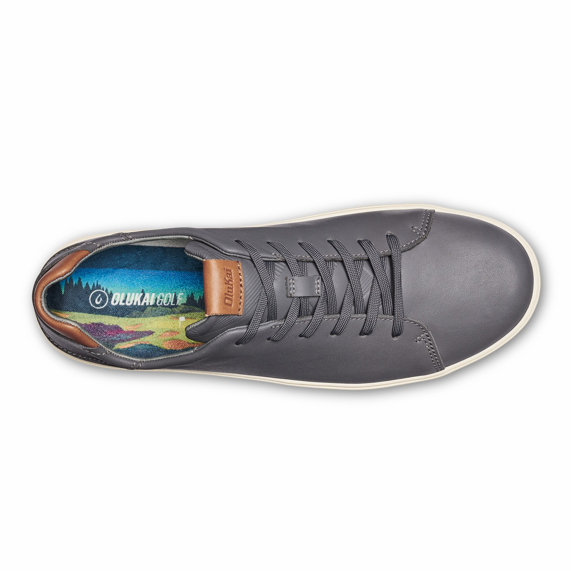 Wai‘alae Waterproof Leather Golf Shoes - Stone - Image 8