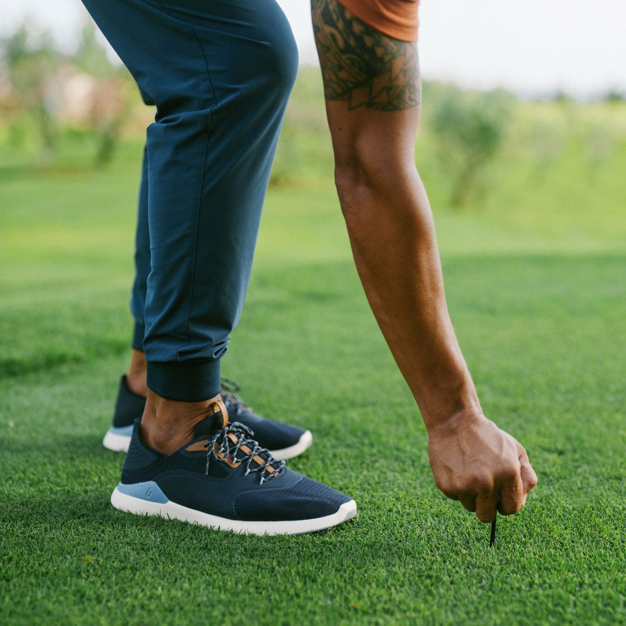 OluKai Kā‘anapali Golf Shoe - Trench Blue / Sea Ice - Image 2