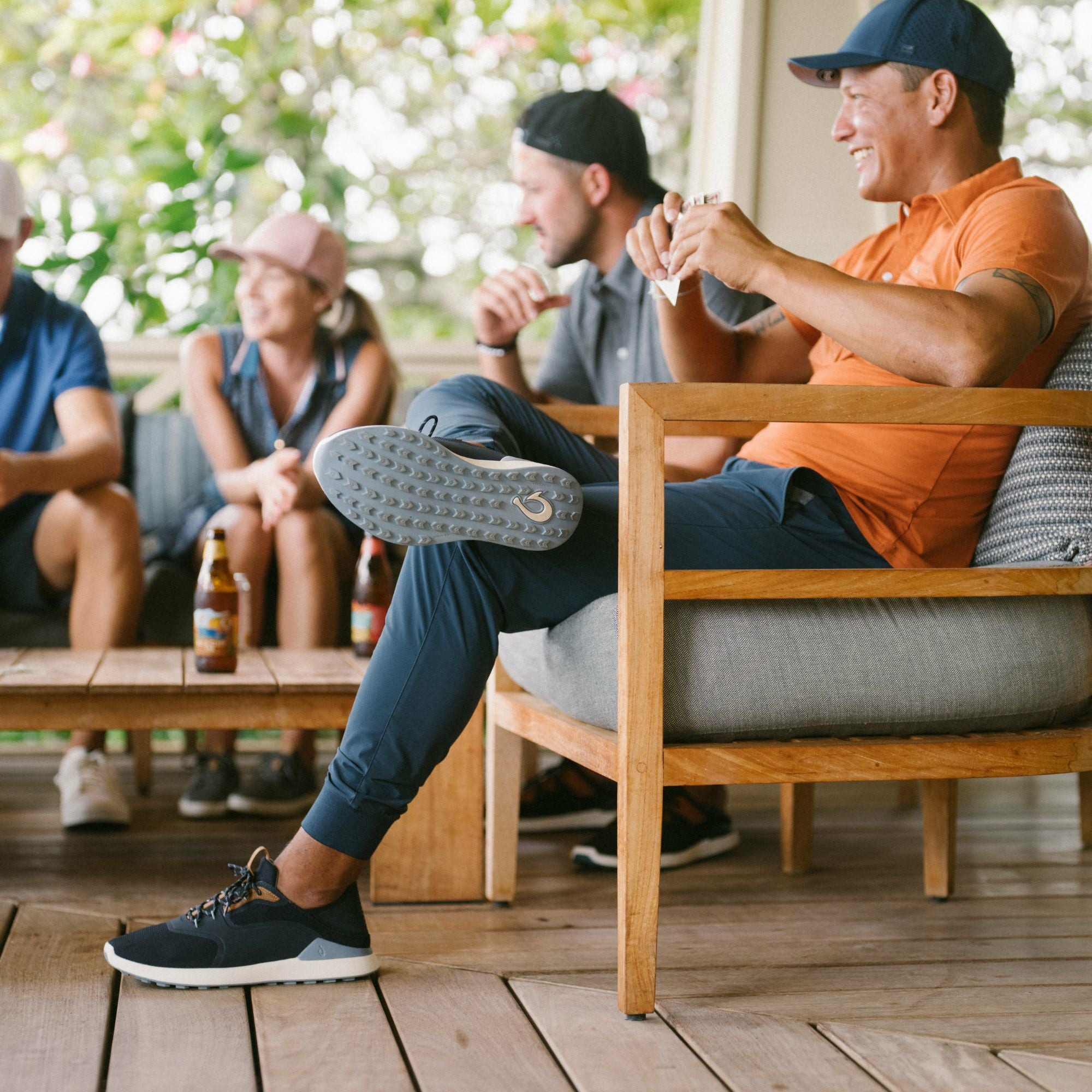 OluKai Kā‘anapali Golf Shoe - Trench Blue / Sea Ice - Image 6
