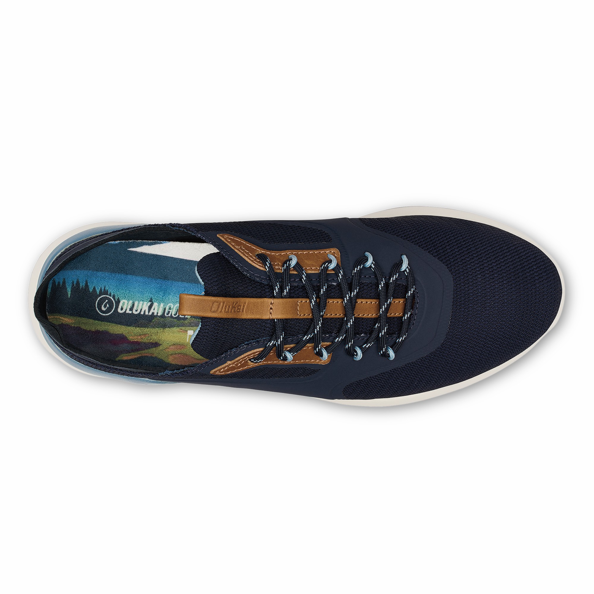 OluKai Kā‘anapali Golf Shoe - Trench Blue / Sea Ice - Image 7